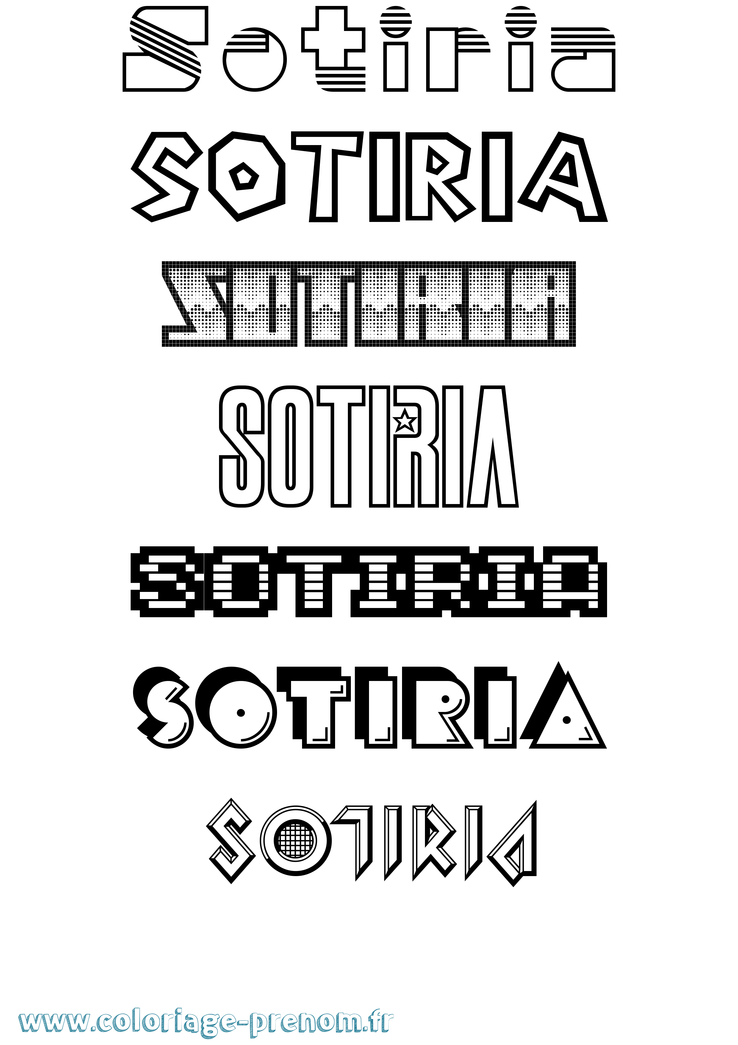 Coloriage Sotiria Jeux Vidéos Coloriage prénom Sotiria Jeux Vidéos