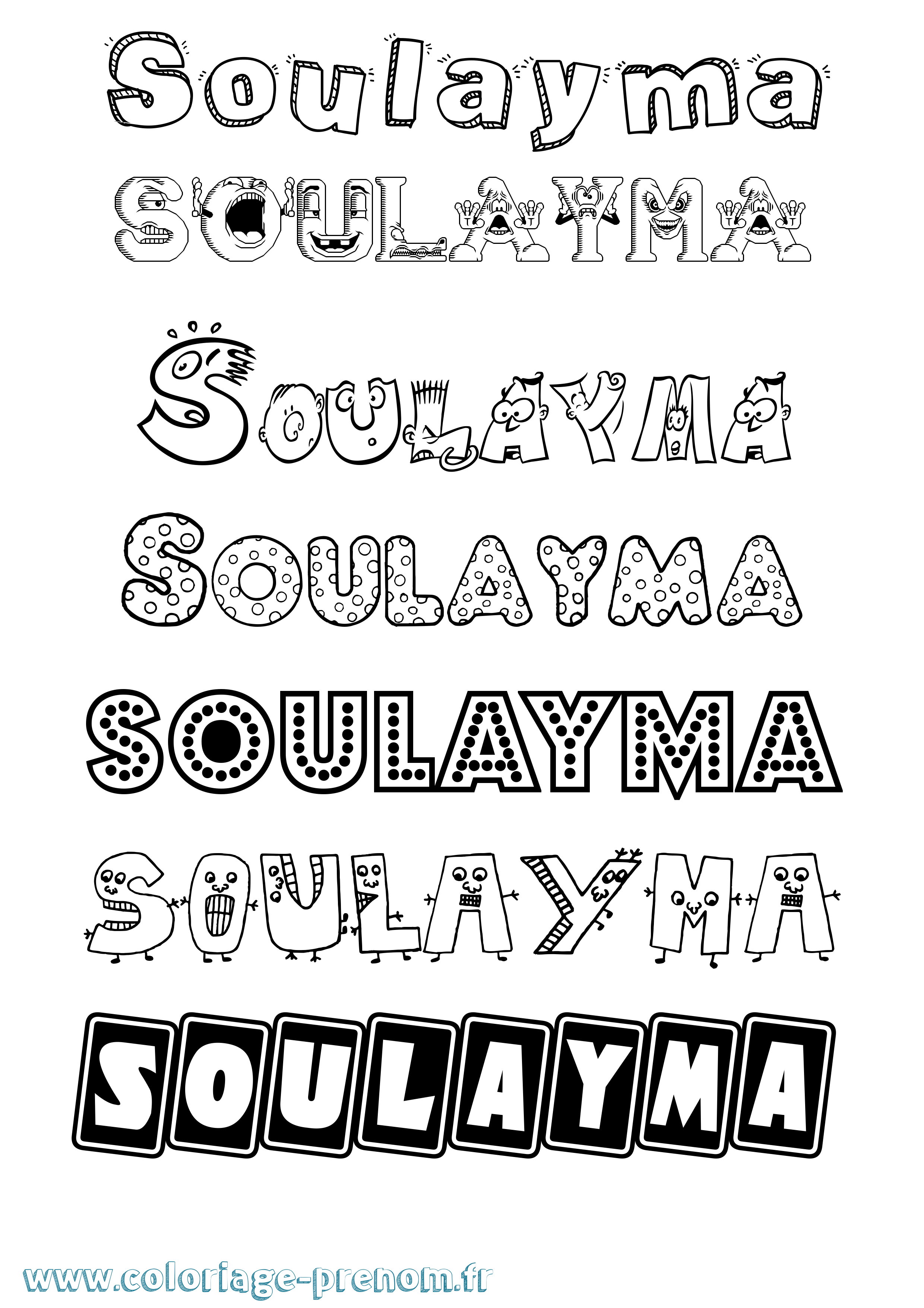 Coloriage Soulayma Fun Coloriage prénom Soulayma Fun