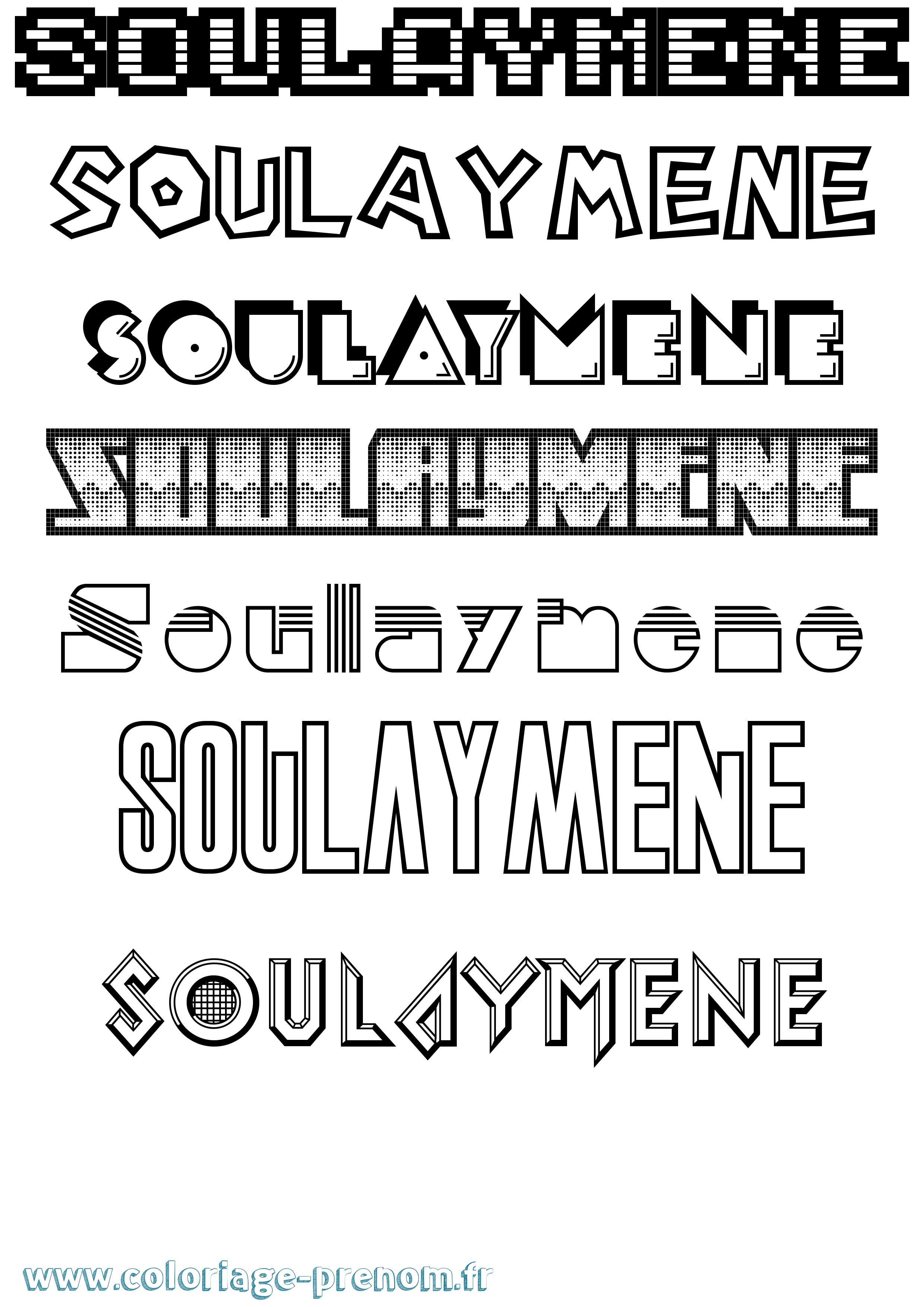 Coloriage Soulaymene Jeux Vidéos Coloriage prénom Soulaymene Jeux Vidéos
