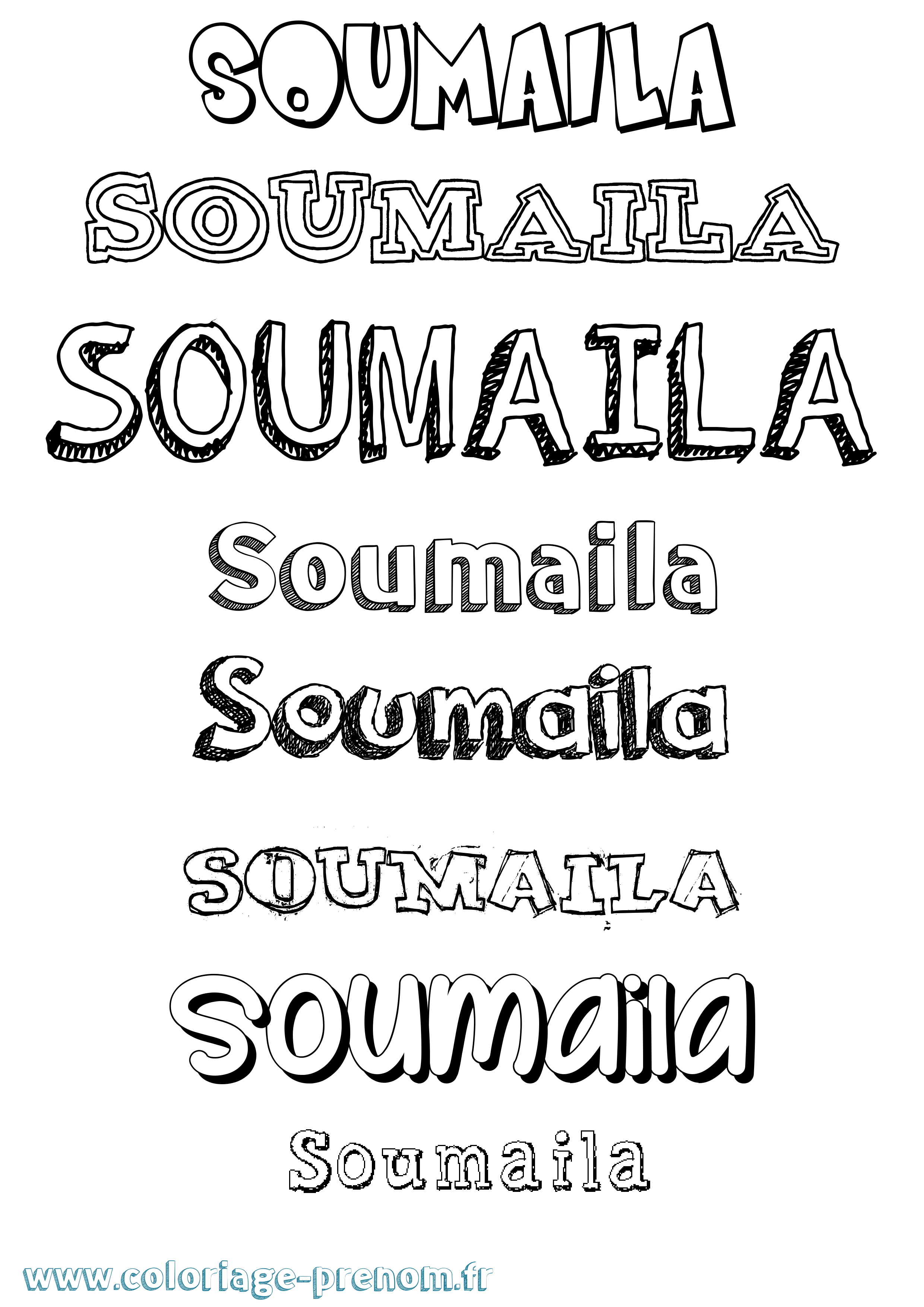 Coloriage Soumaila Dessiné Coloriage prénom Soumaila Dessiné