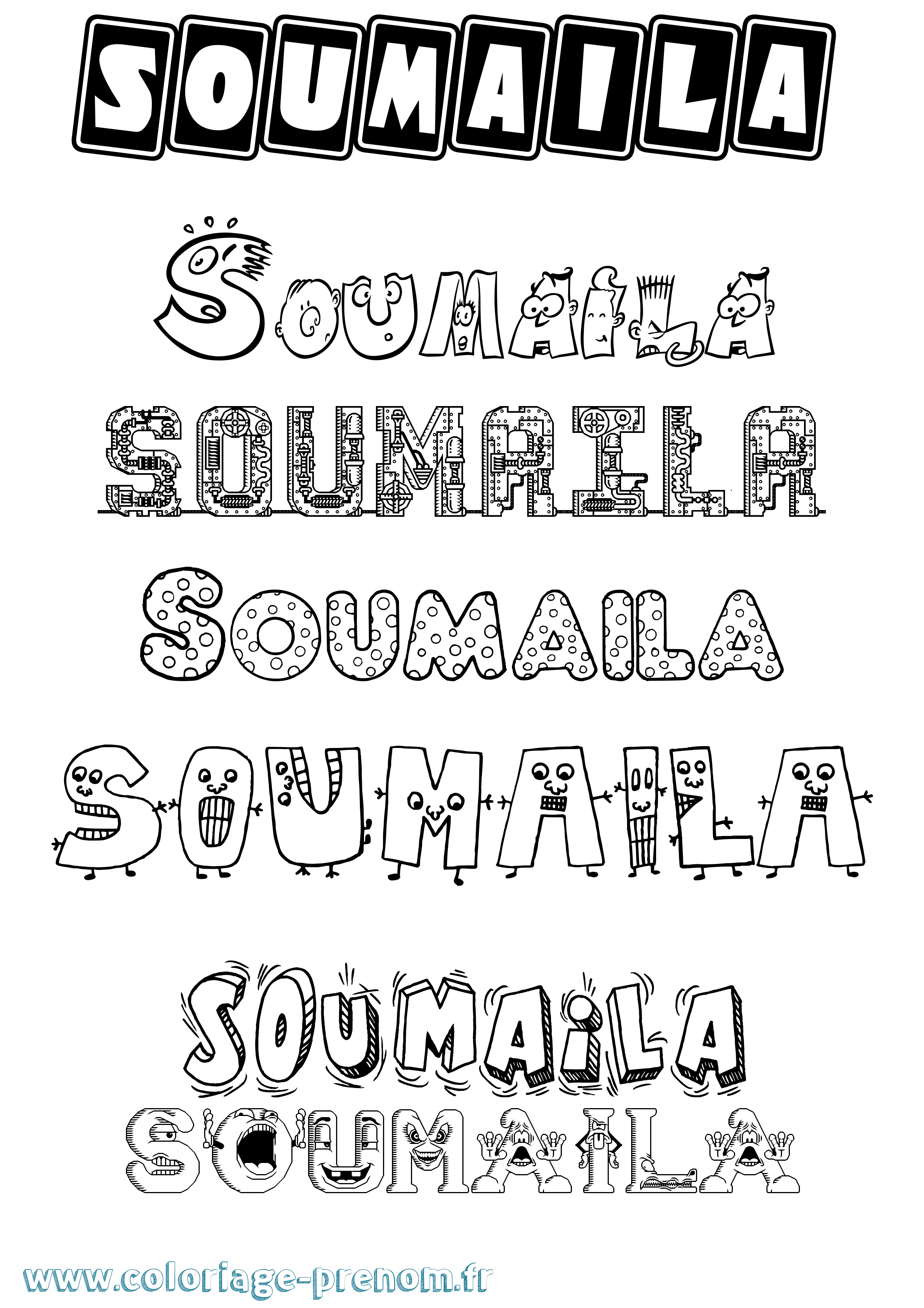 Coloriage Soumaila Fun Coloriage prénom Soumaila Fun