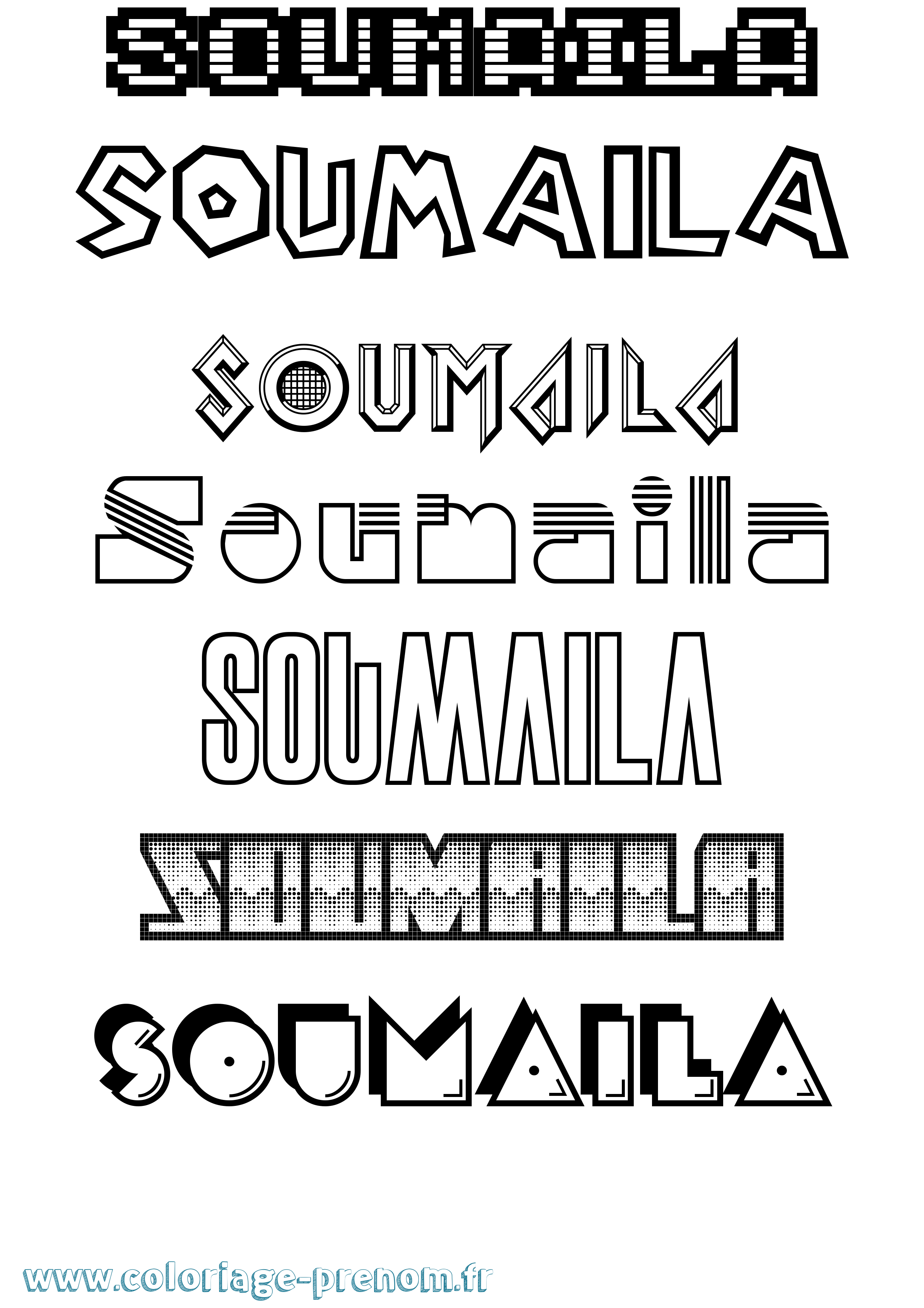 Coloriage Soumaila Jeux Vidéos Coloriage prénom Soumaila Jeux Vidéos