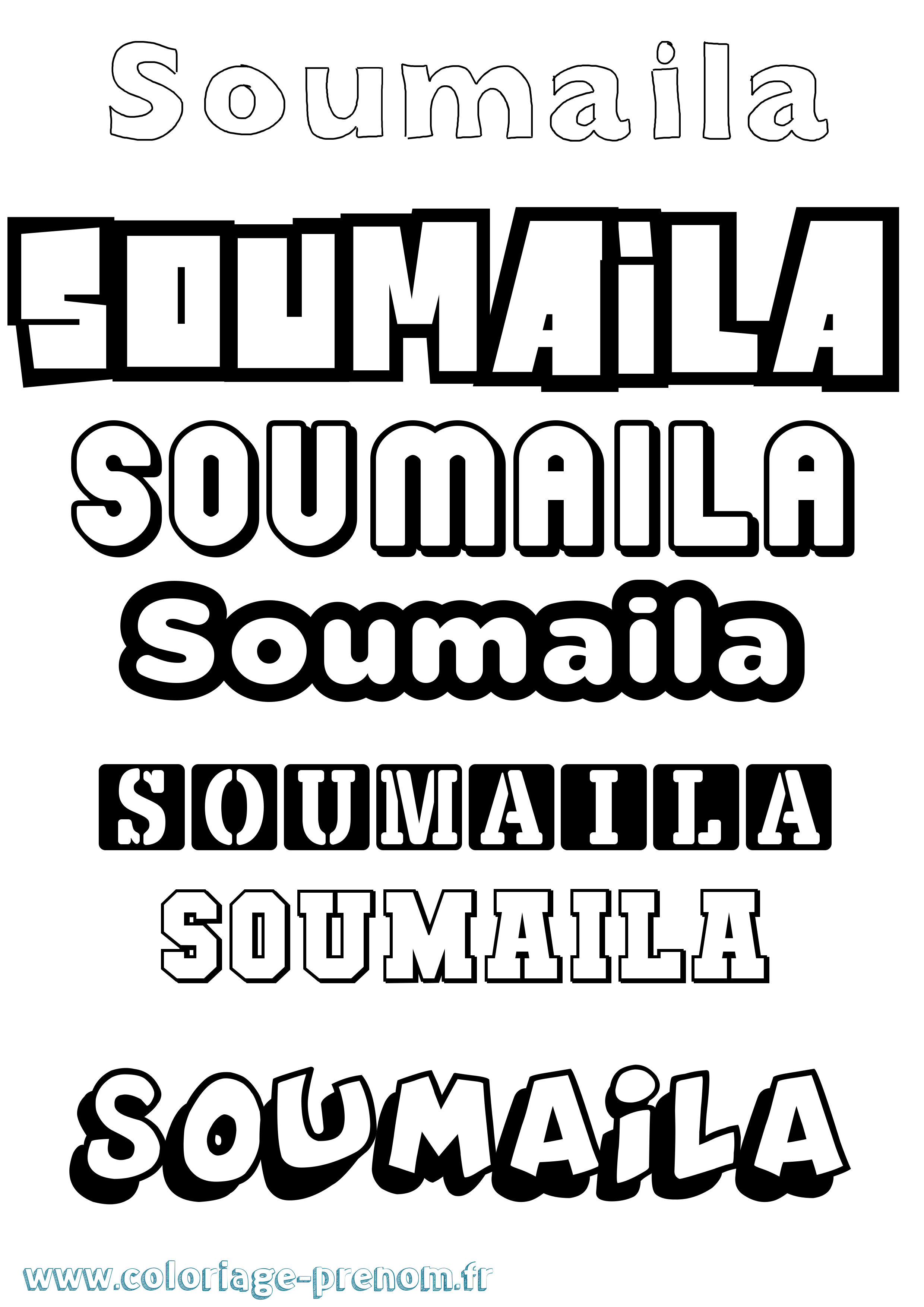 Coloriage Soumaila Simple Coloriage prénom Soumaila Simple