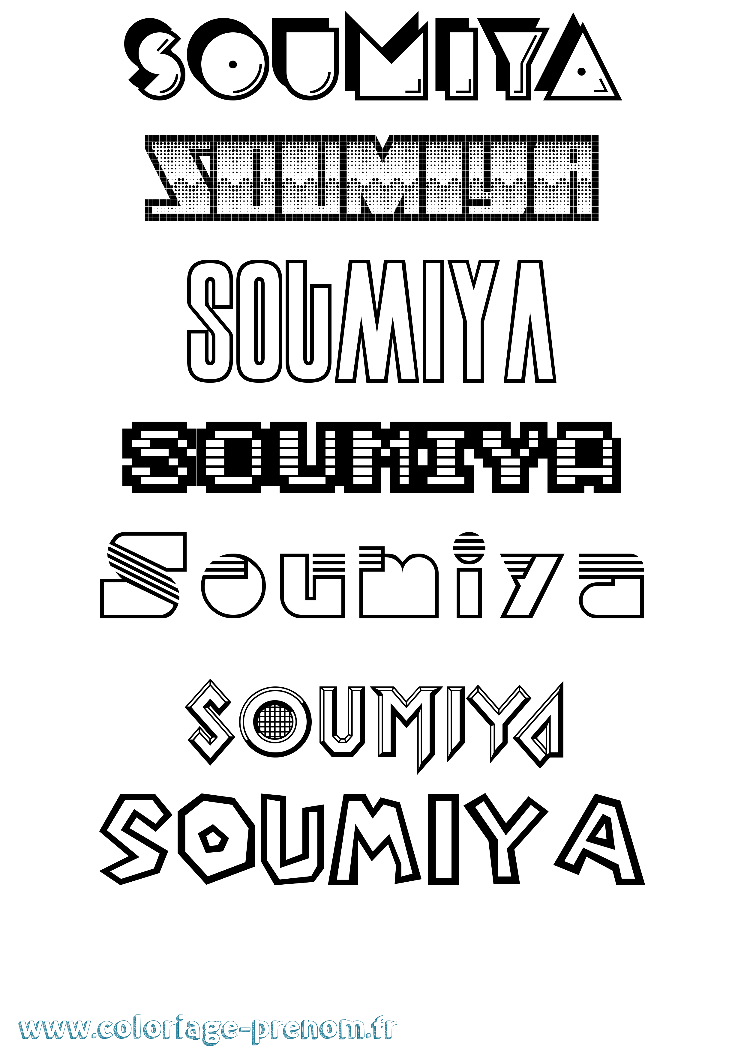Coloriage Soumiya Jeux Vidéos Coloriage prénom Soumiya Jeux Vidéos