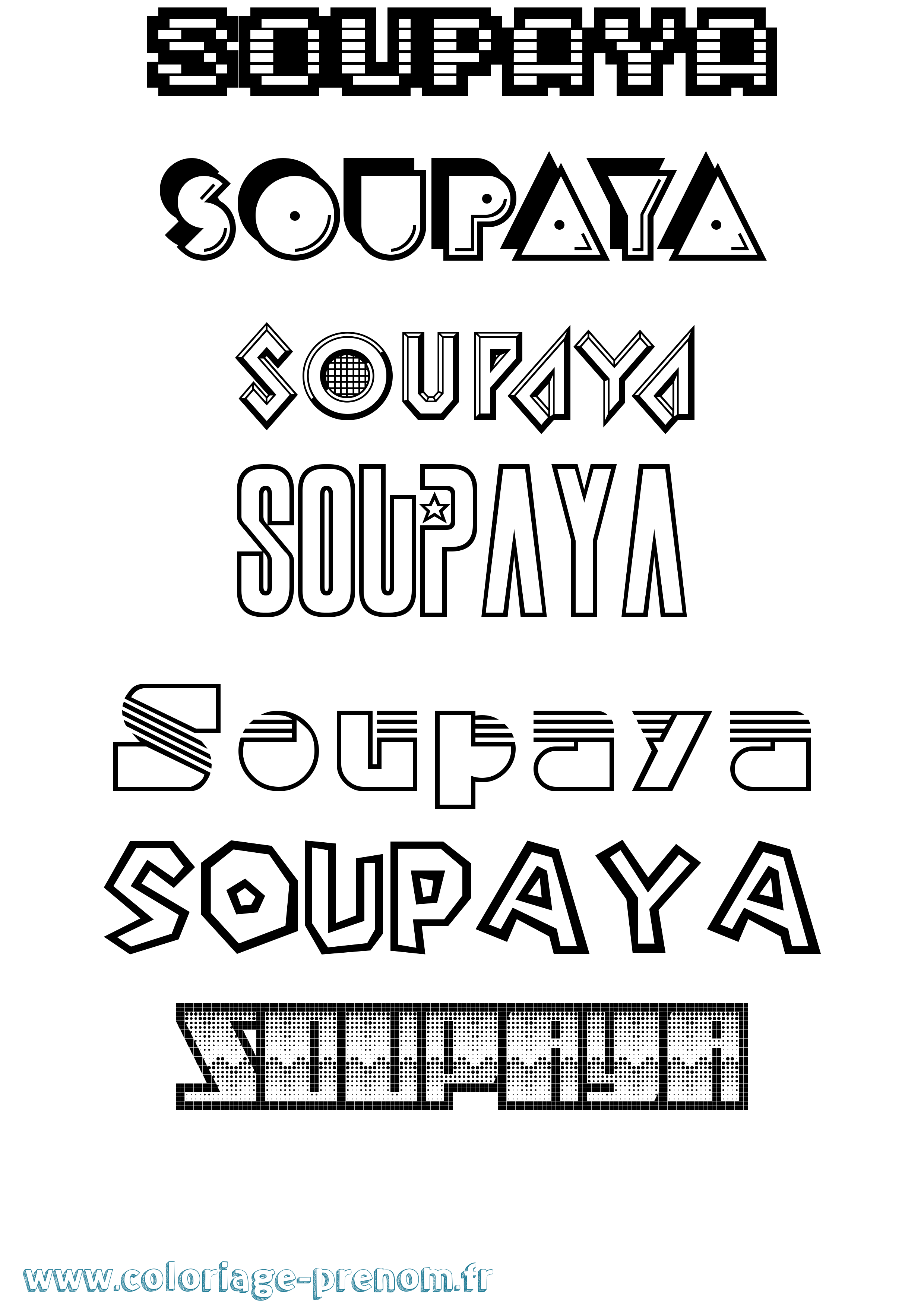 Coloriage Soupaya Jeux Vidéos Coloriage prénom Soupaya Jeux Vidéos