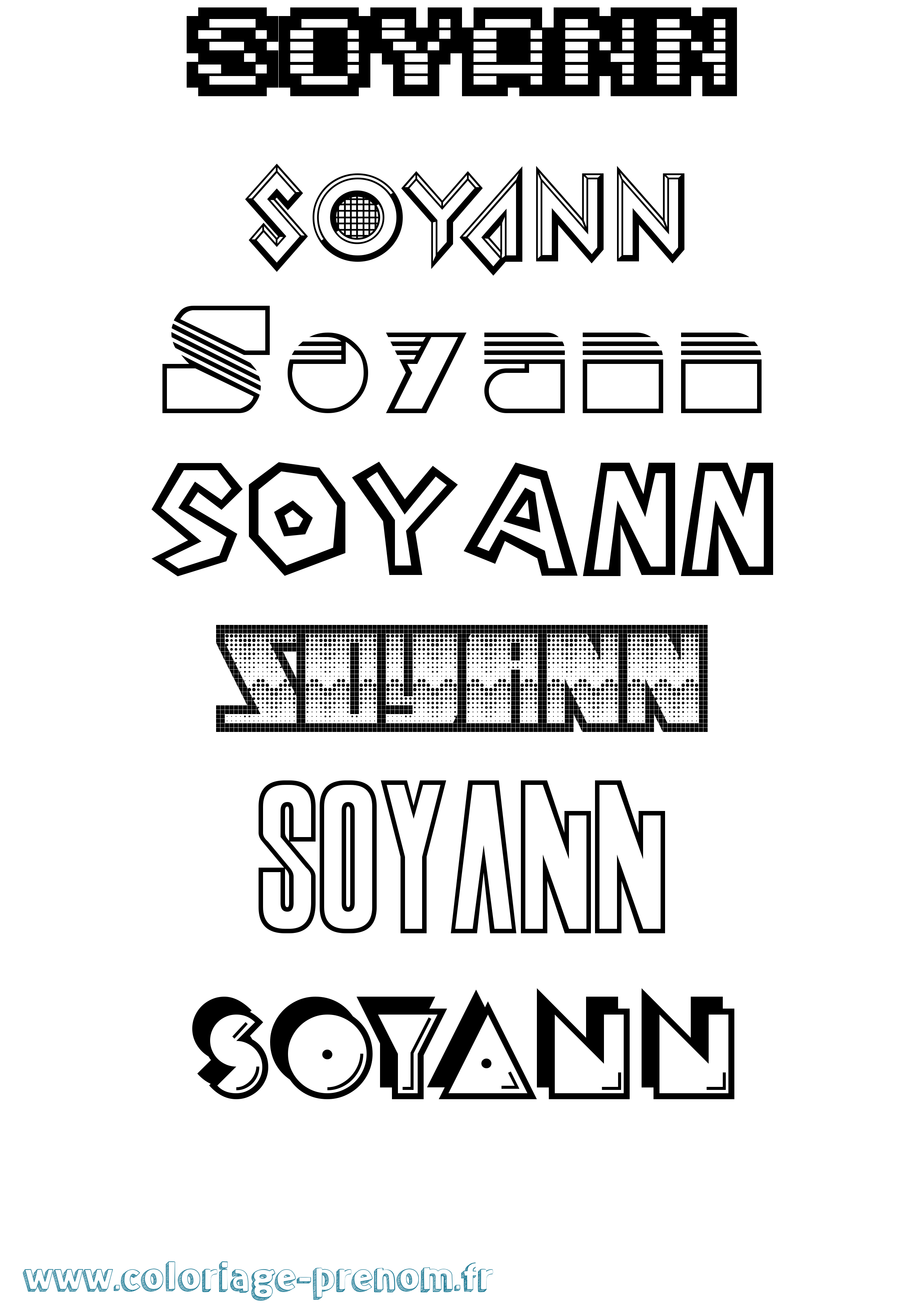 Coloriage Soyann Jeux Vidéos Coloriage prénom Soyann Jeux Vidéos