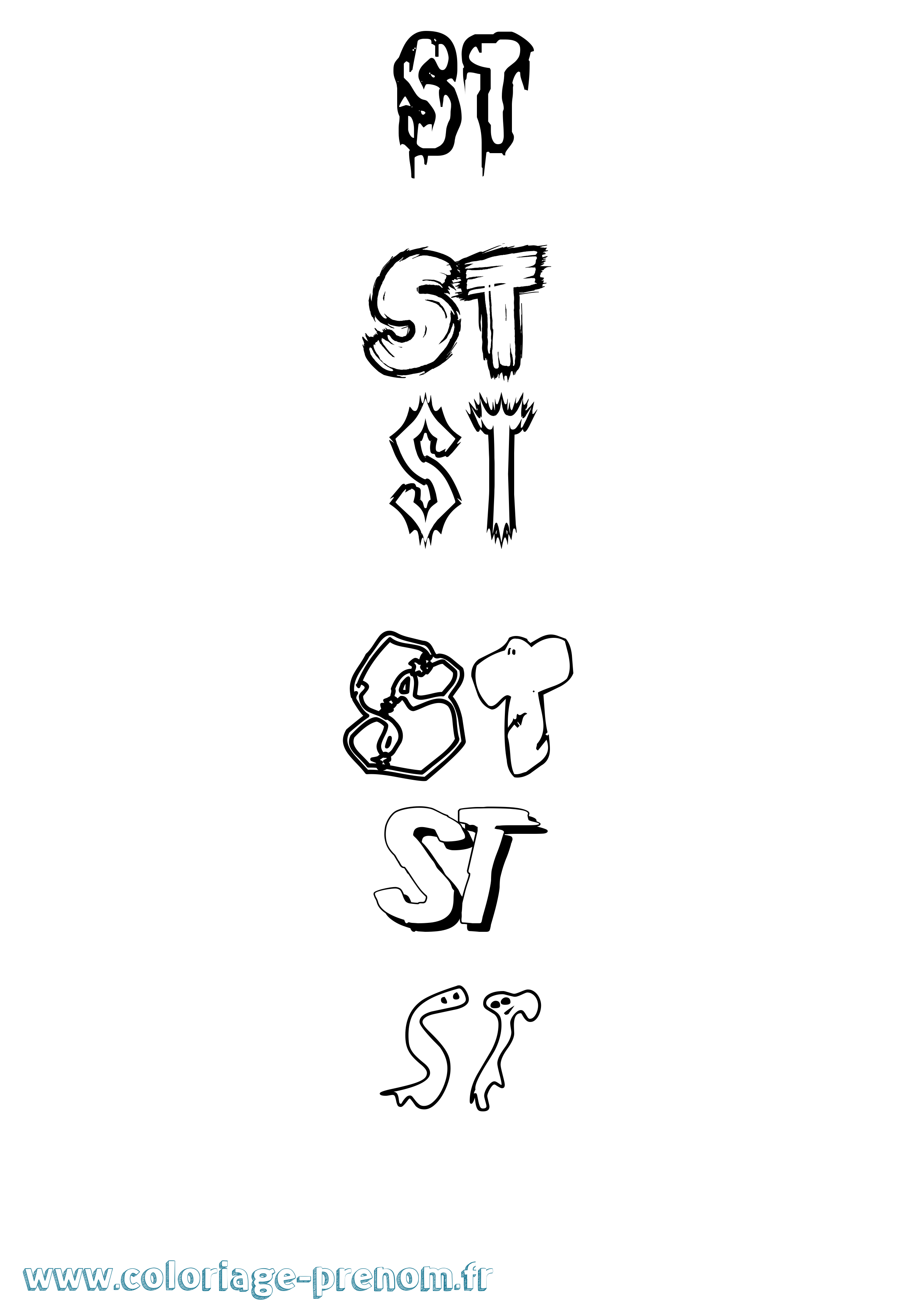 Coloriage St Frisson Coloriage prénom St Frisson
