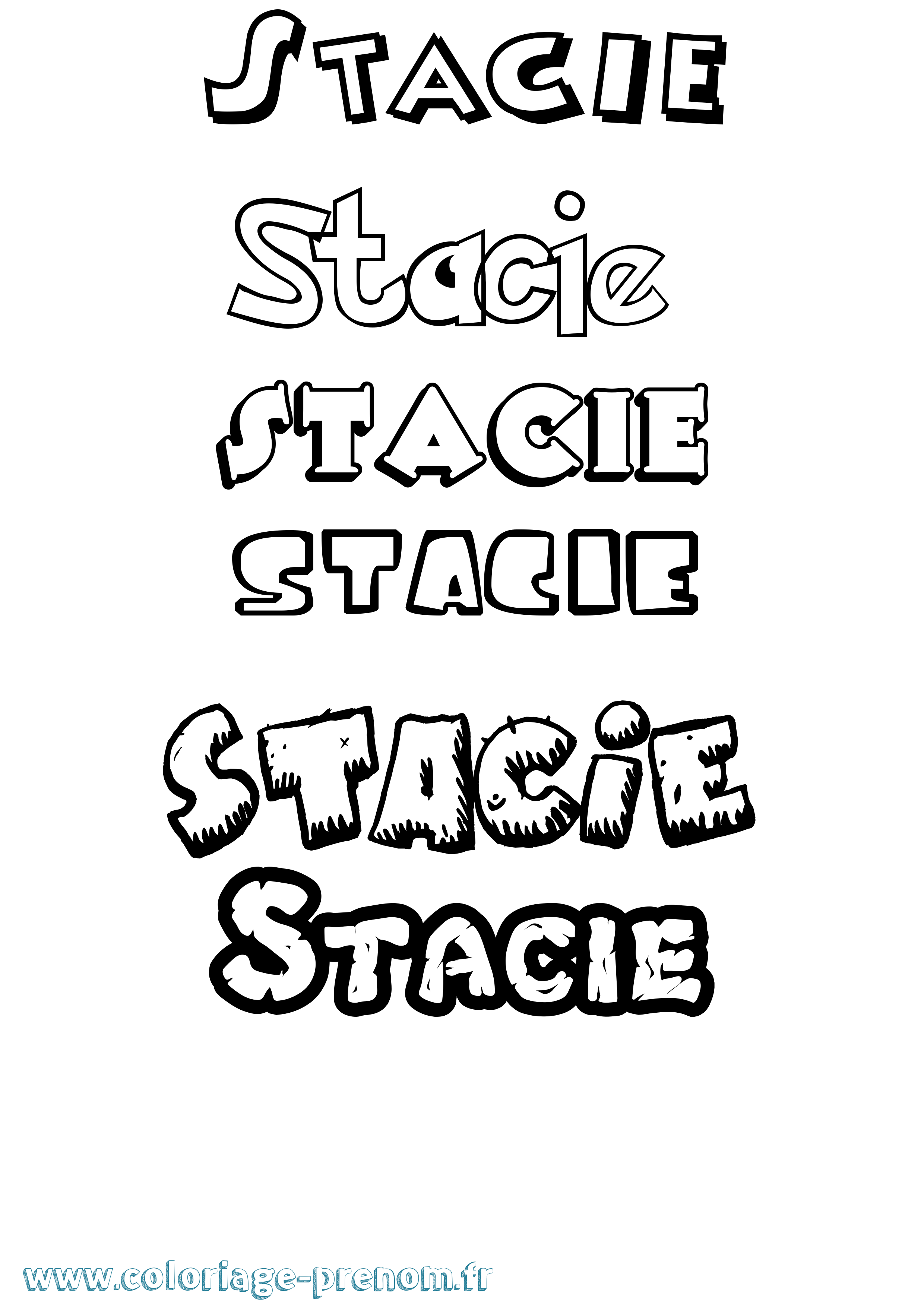 Coloriage Stacie Dessin Animé Coloriage prénom Stacie Dessin Animé
