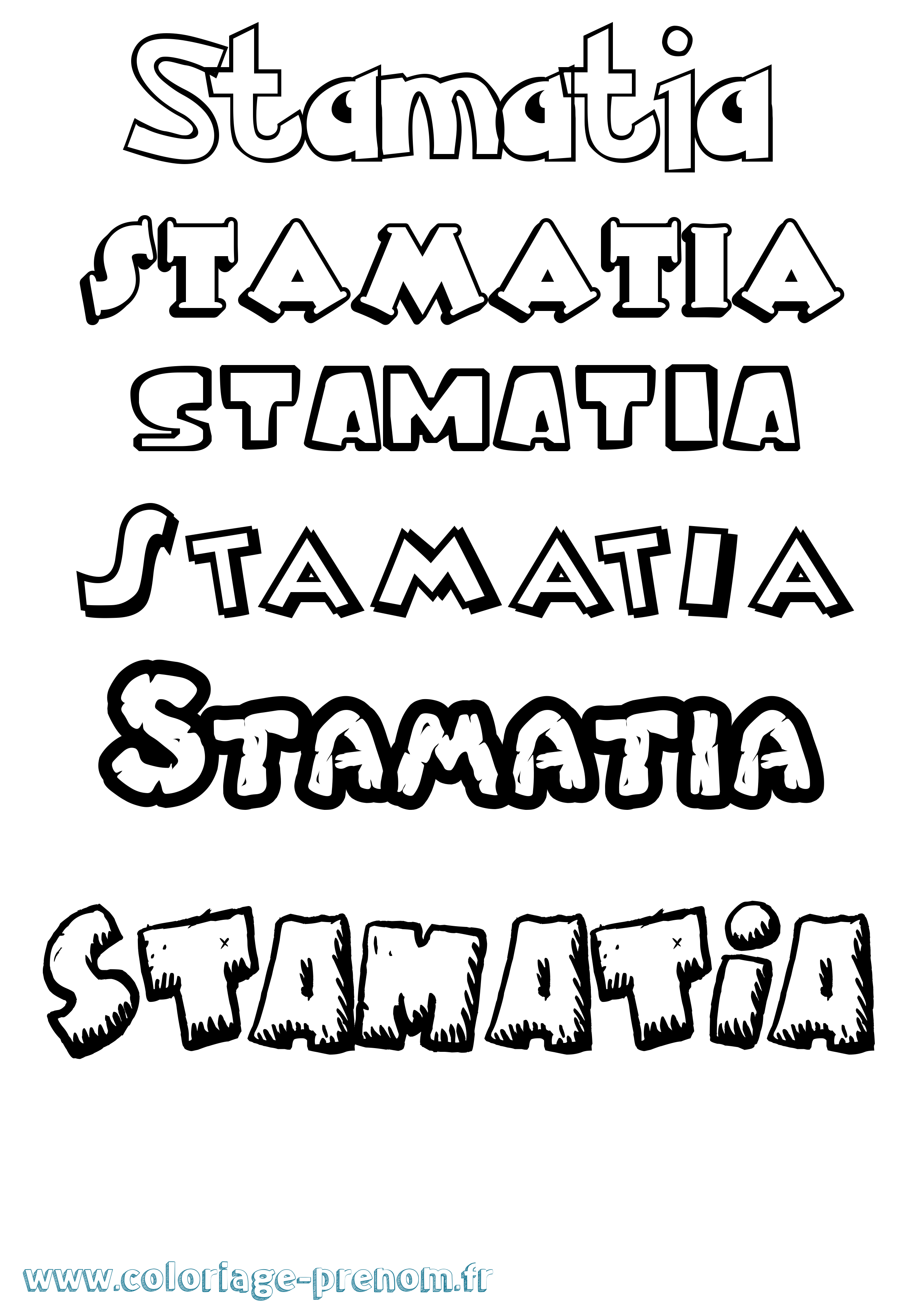 Coloriage Stamatia Dessin Animé Coloriage prénom Stamatia Dessin Animé