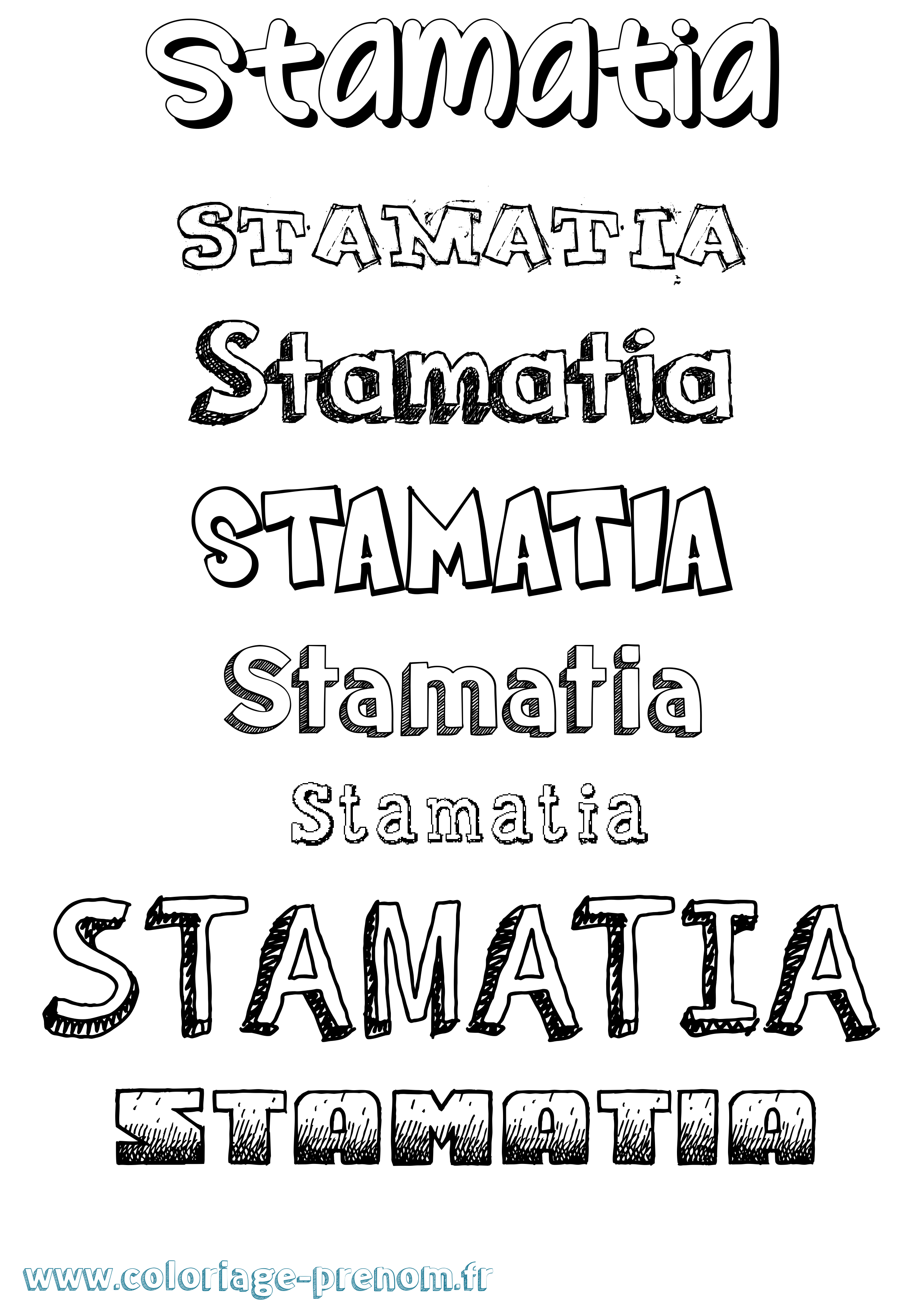 Coloriage Stamatia Dessiné Coloriage prénom Stamatia Dessiné