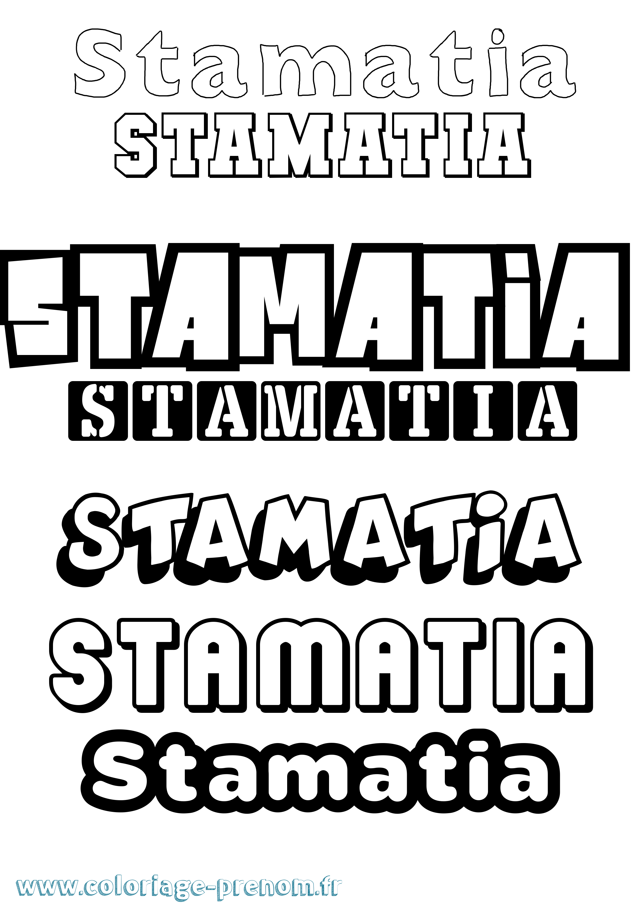 Coloriage Stamatia Simple Coloriage prénom Stamatia Simple