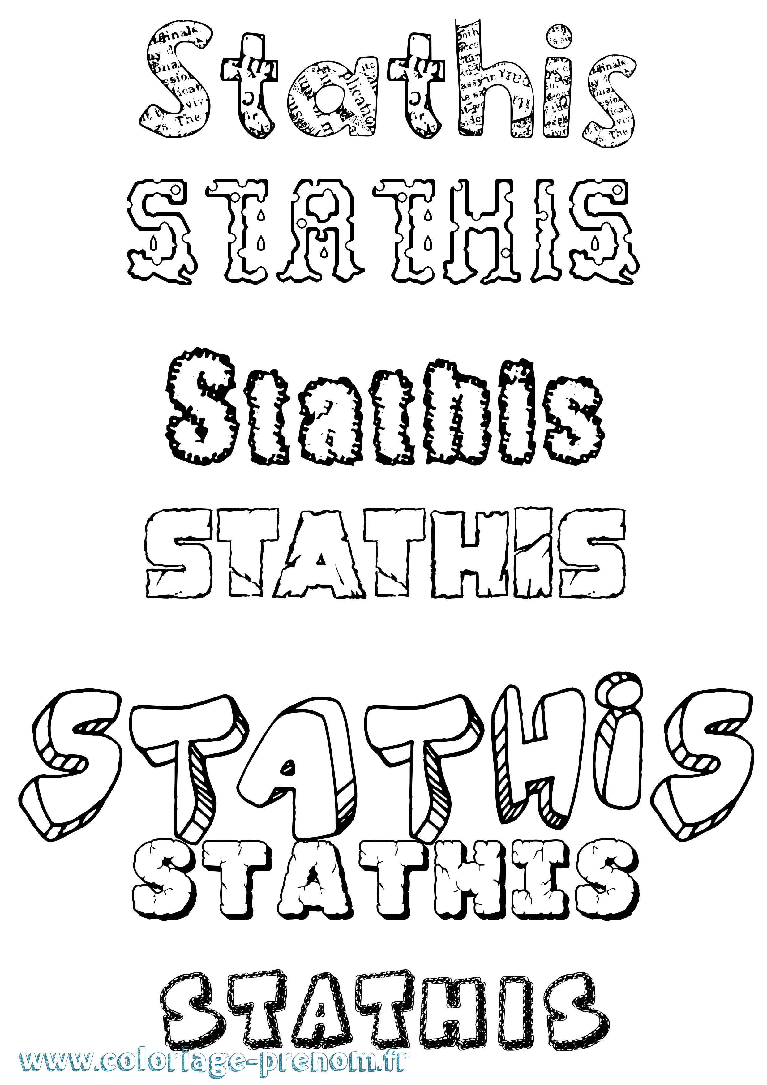 Coloriage Stathis Destructuré Coloriage prénom Stathis Destructuré