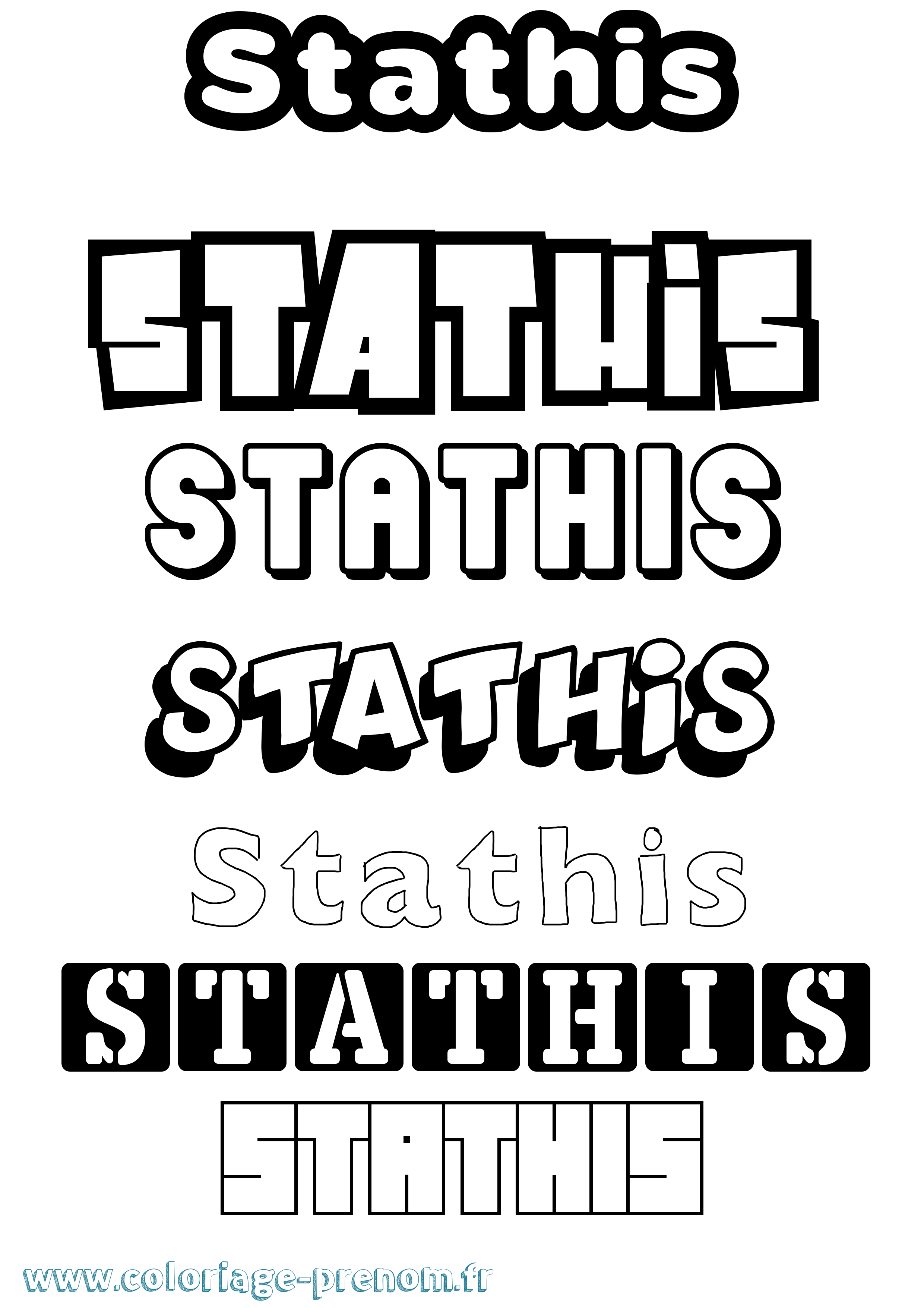 Coloriage Stathis Simple Coloriage prénom Stathis Simple