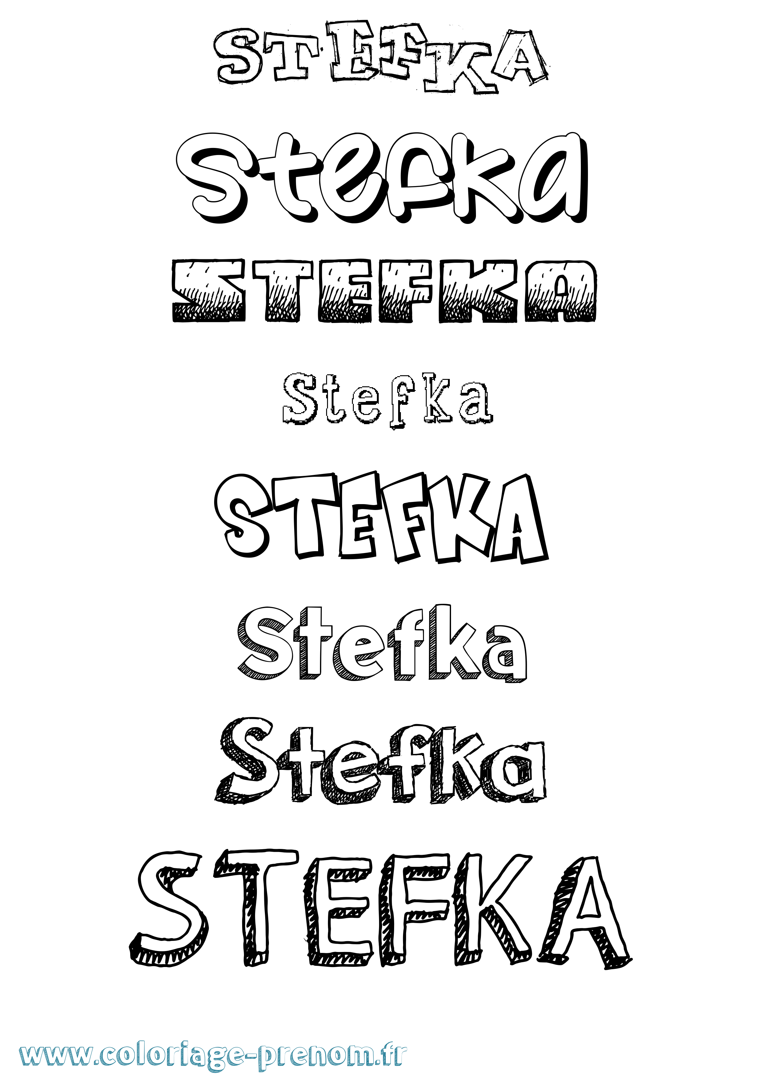 Coloriage Stefka Dessiné Coloriage prénom Stefka Dessiné