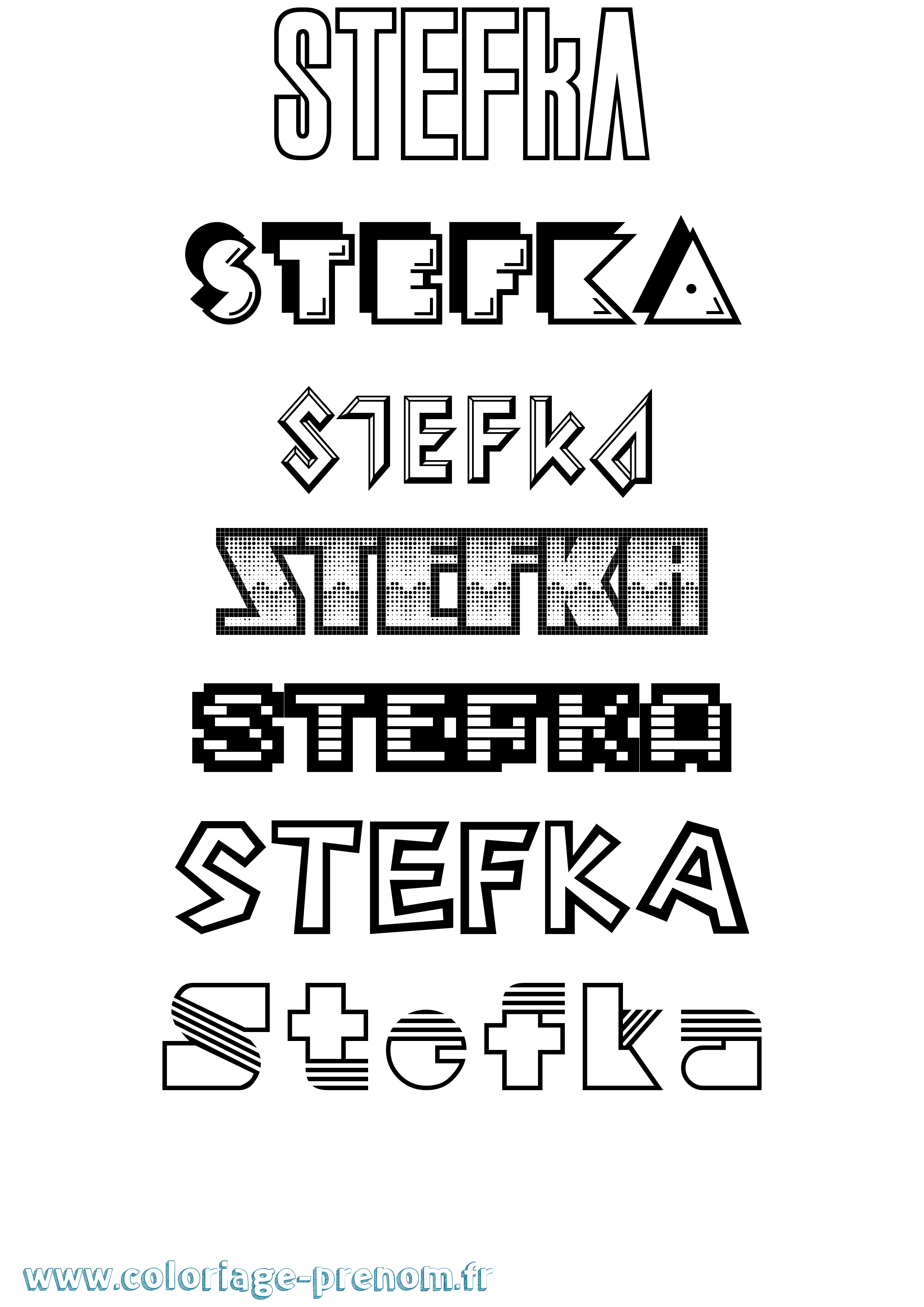 Coloriage Stefka Jeux Vidéos Coloriage prénom Stefka Jeux Vidéos