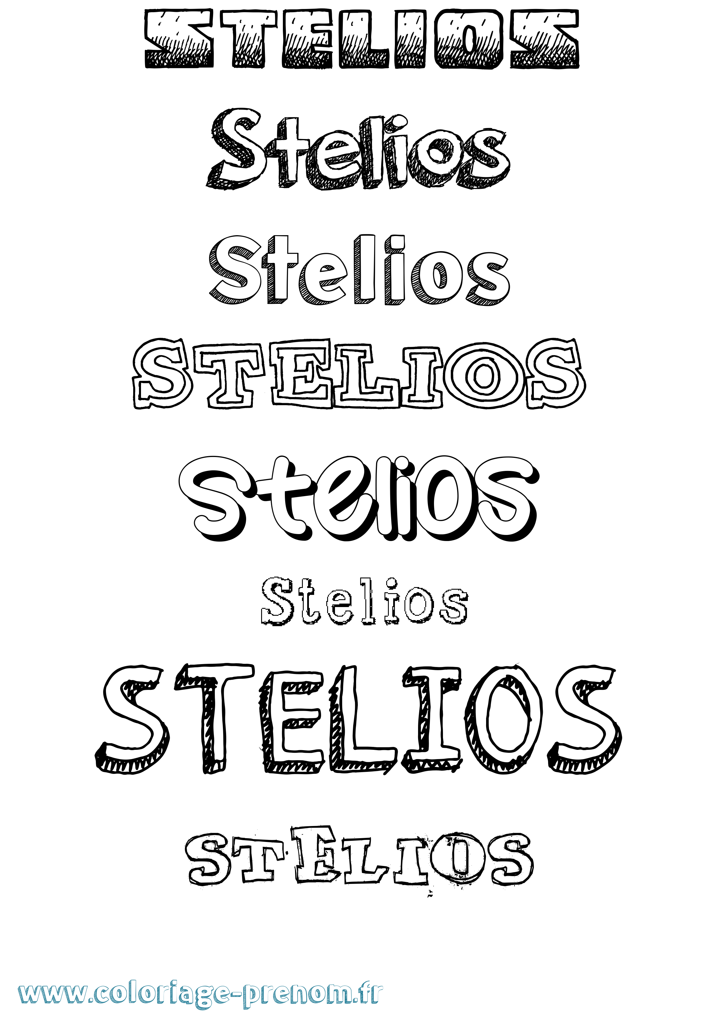 Coloriage Stelios Dessiné Coloriage prénom Stelios Dessiné