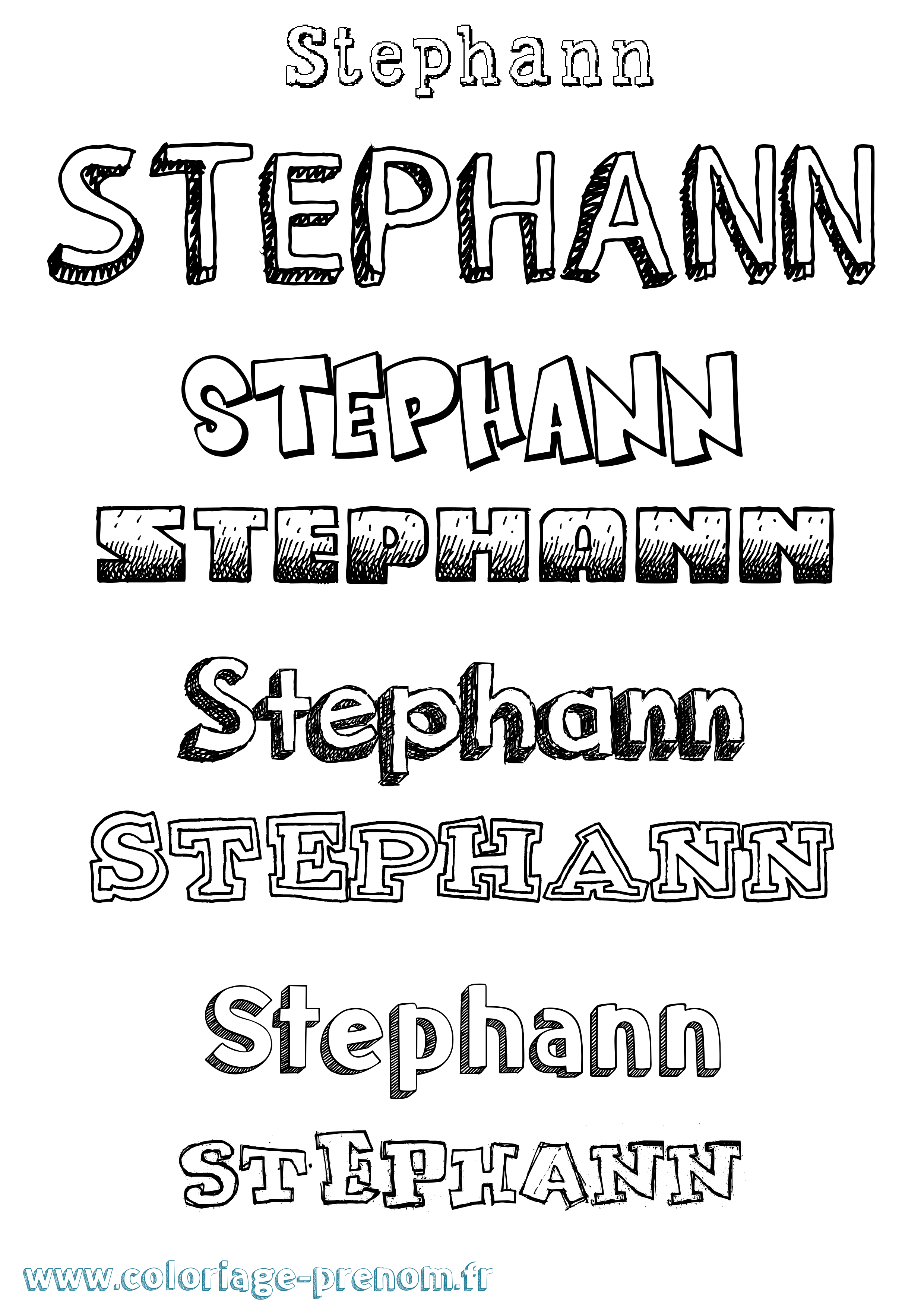 Coloriage Stephann Dessiné Coloriage prénom Stephann Dessiné