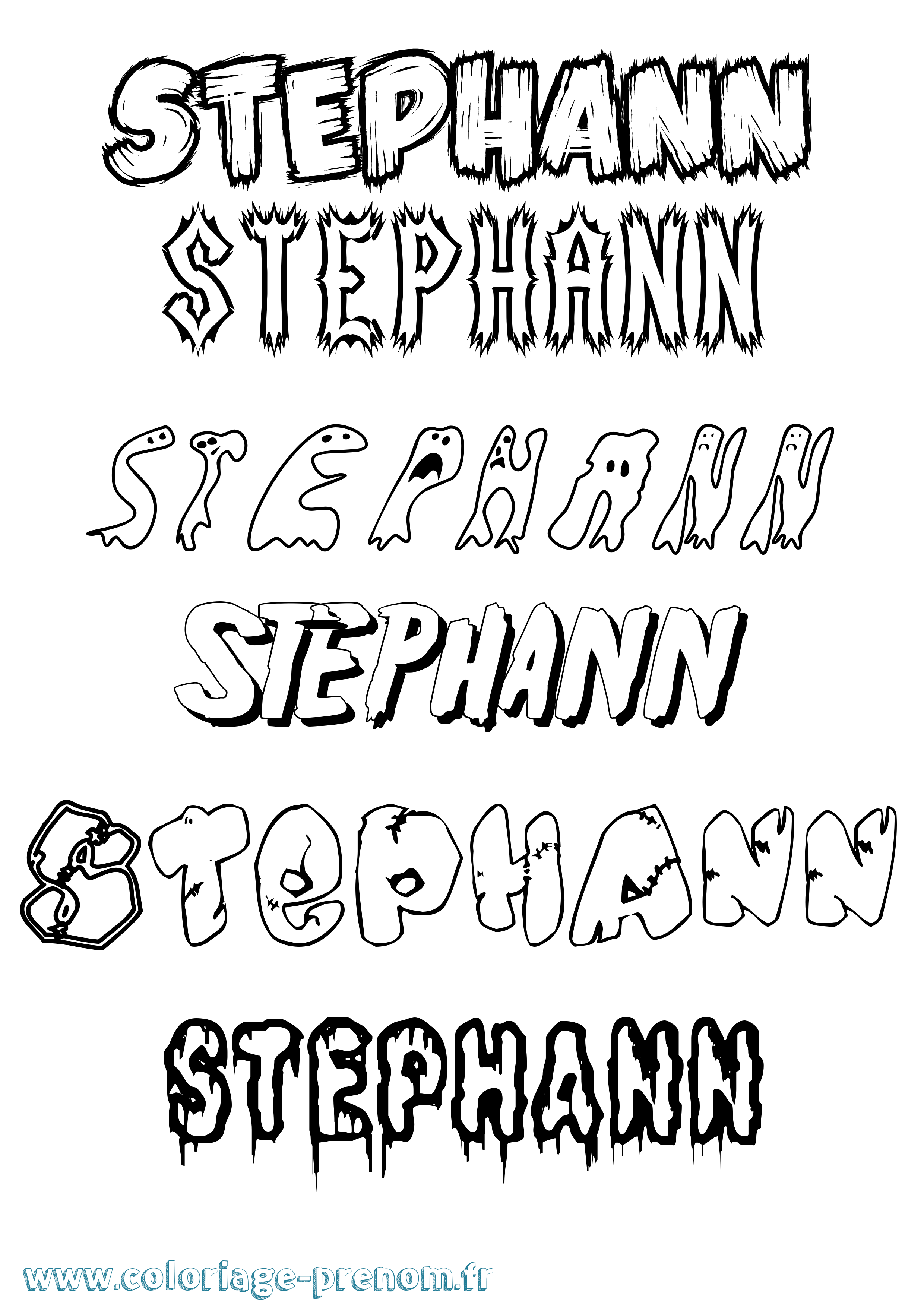 Coloriage Stephann Frisson Coloriage prénom Stephann Frisson