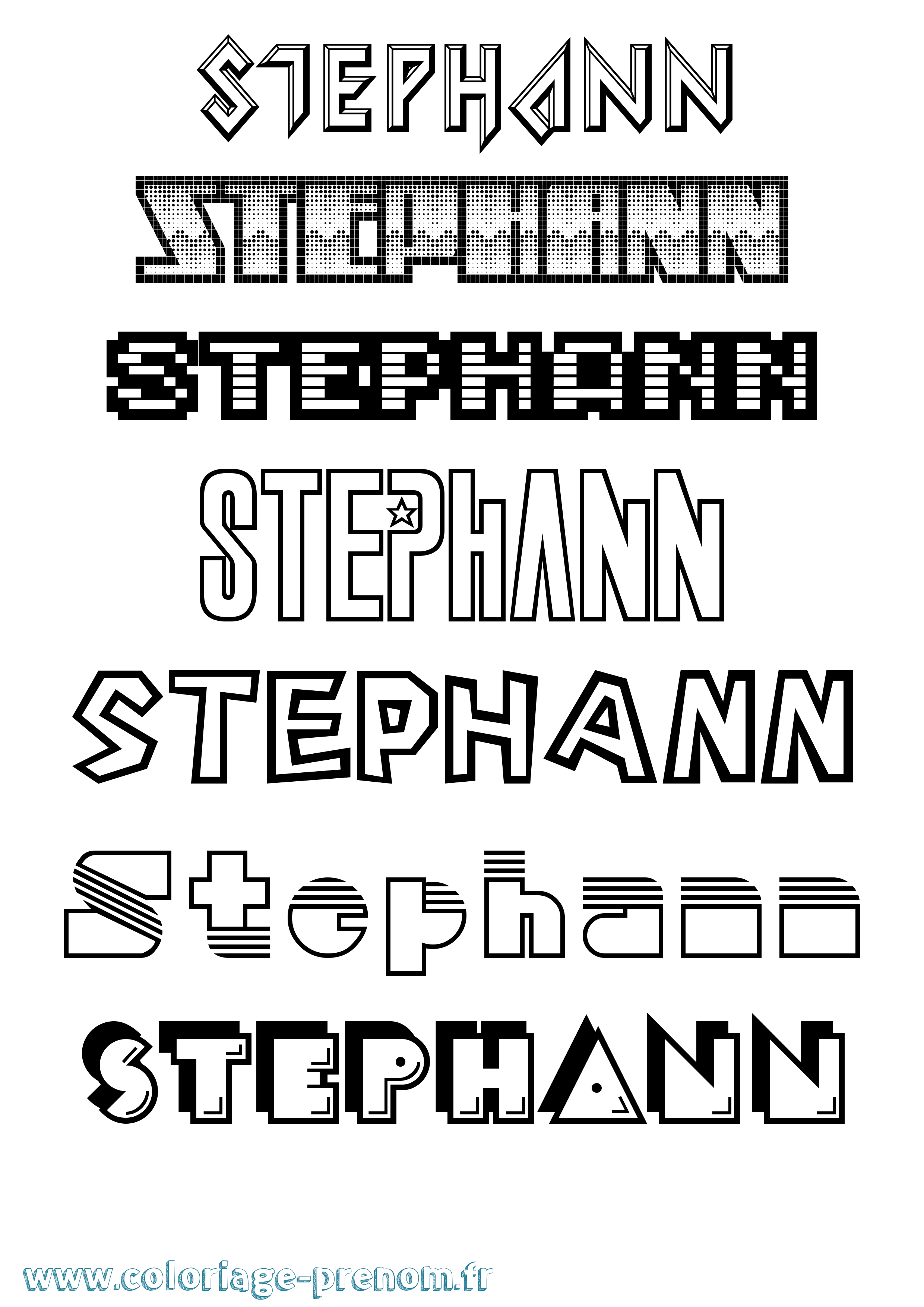 Coloriage Stephann Jeux Vidéos Coloriage prénom Stephann Jeux Vidéos