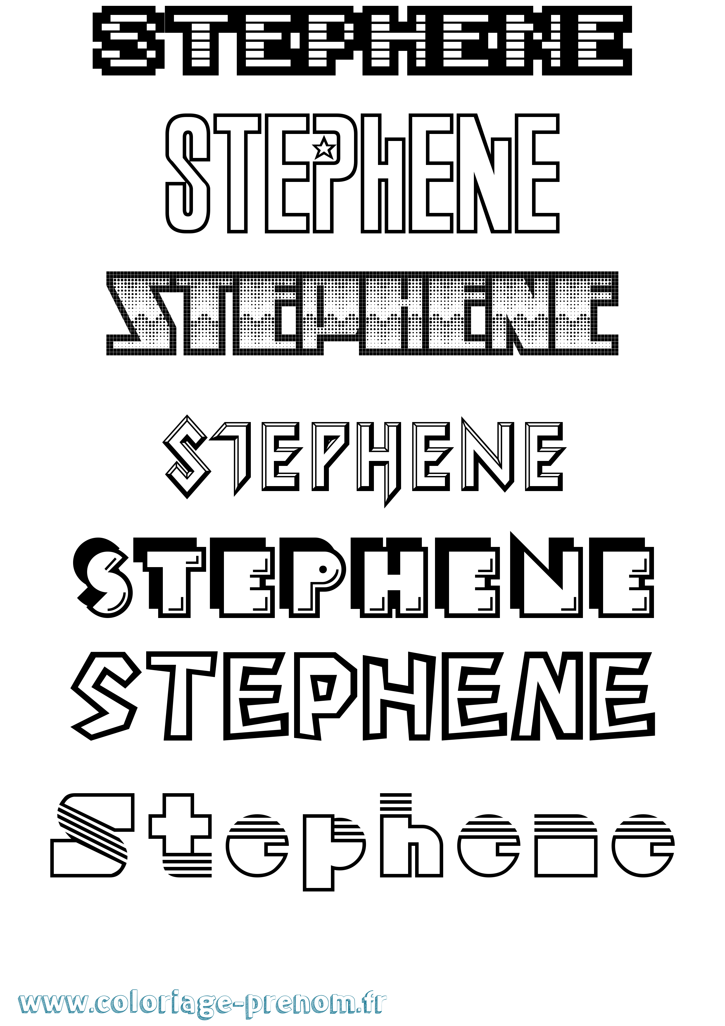 Coloriage Stephene Jeux Vidéos Coloriage prénom Stephene Jeux Vidéos