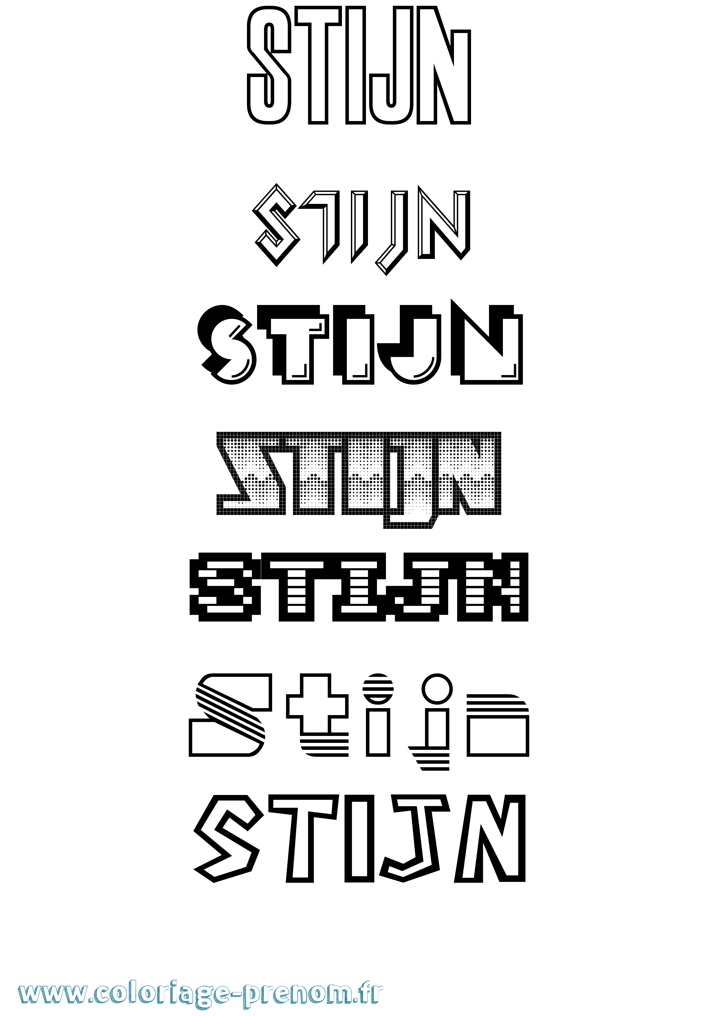 Coloriage Stijn Jeux Vidéos Coloriage prénom Stijn Jeux Vidéos