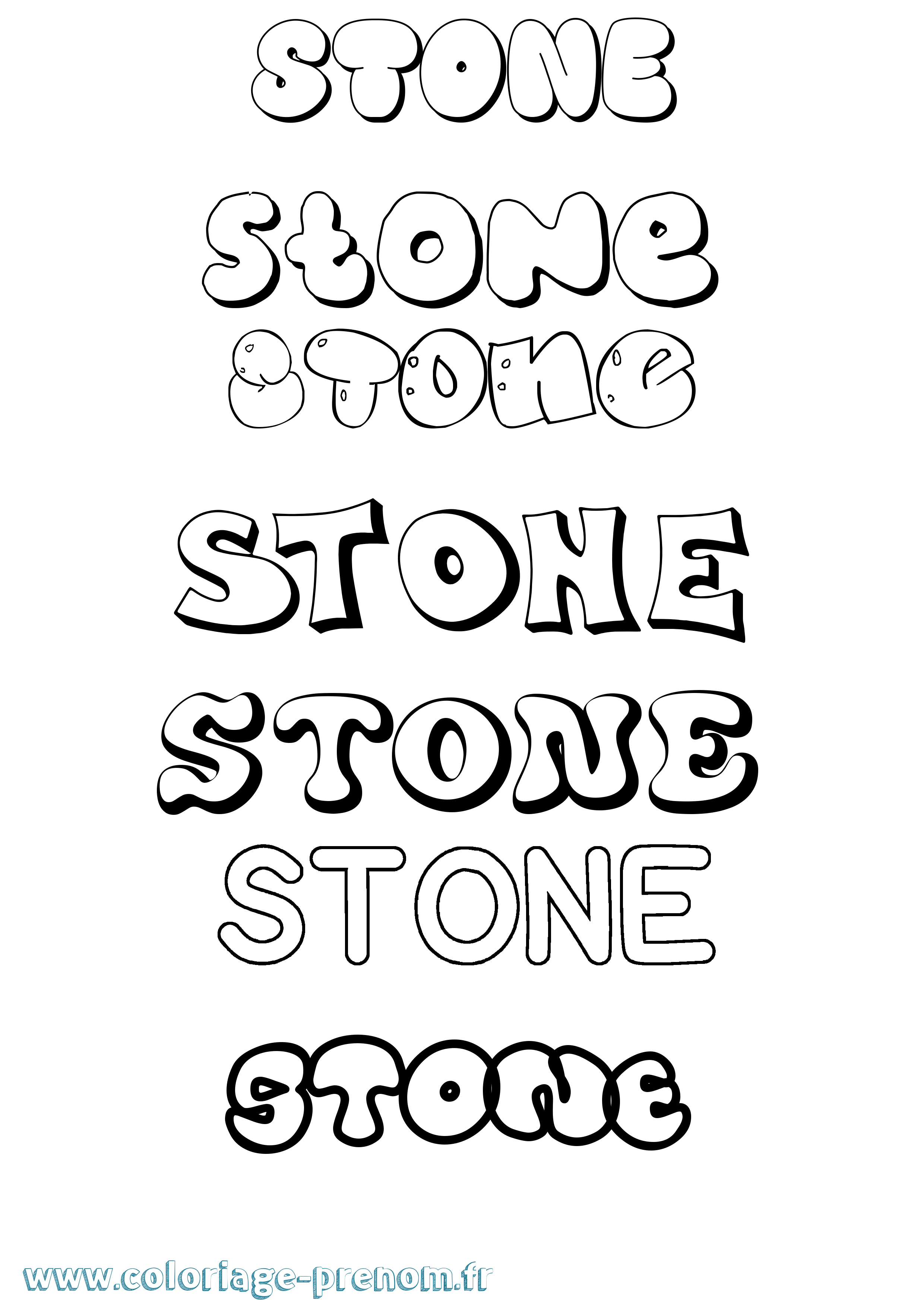 Coloriage Stone Bubble Coloriage prénom Stone Bubble
