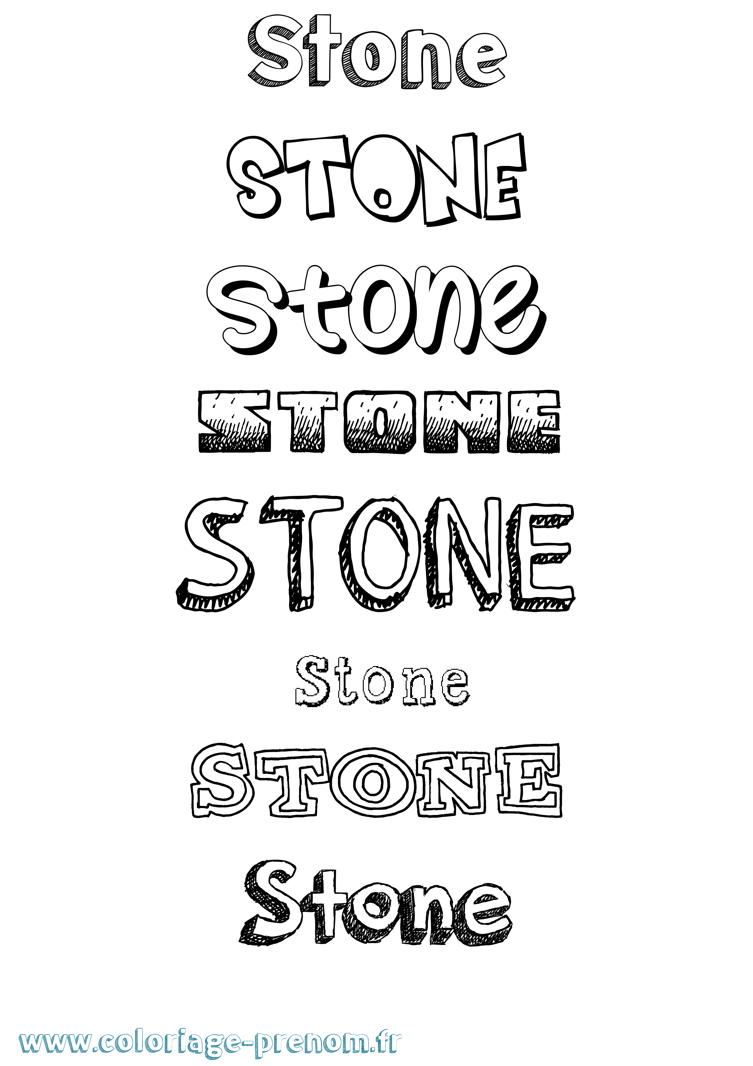 Coloriage Stone Dessiné Coloriage prénom Stone Dessiné