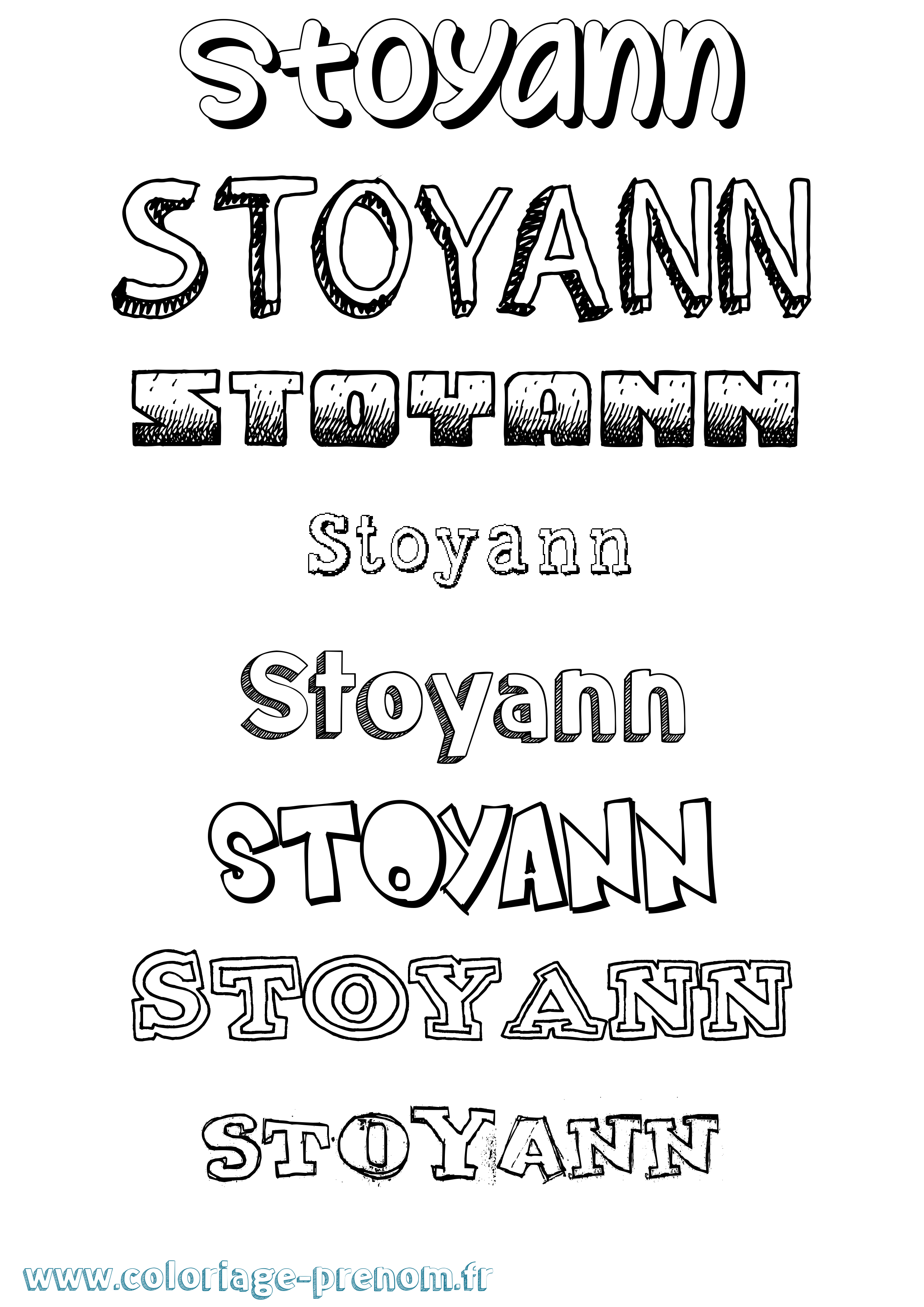 Coloriage Stoyann Dessiné Coloriage prénom Stoyann Dessiné
