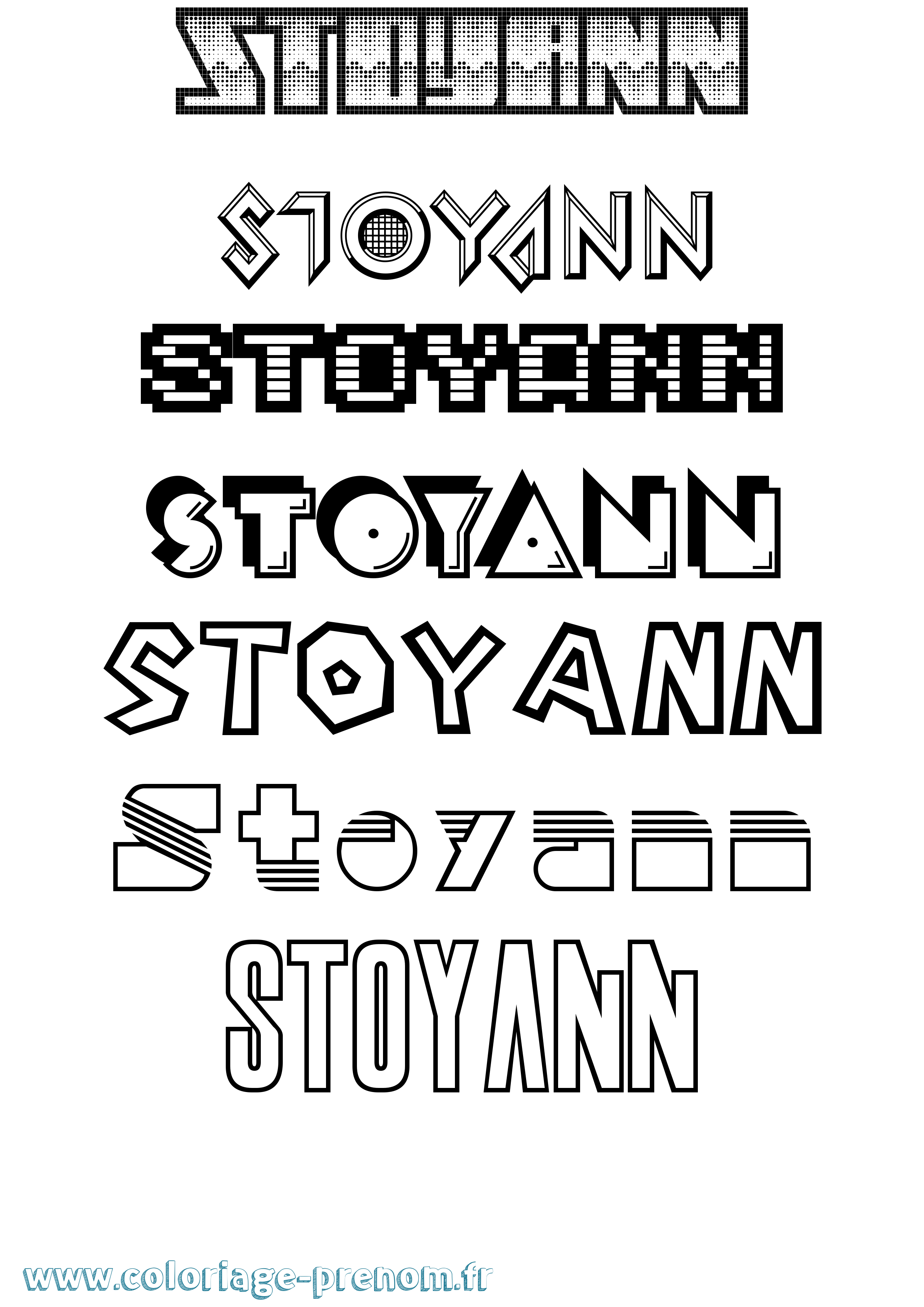 Coloriage Stoyann Jeux Vidéos Coloriage prénom Stoyann Jeux Vidéos