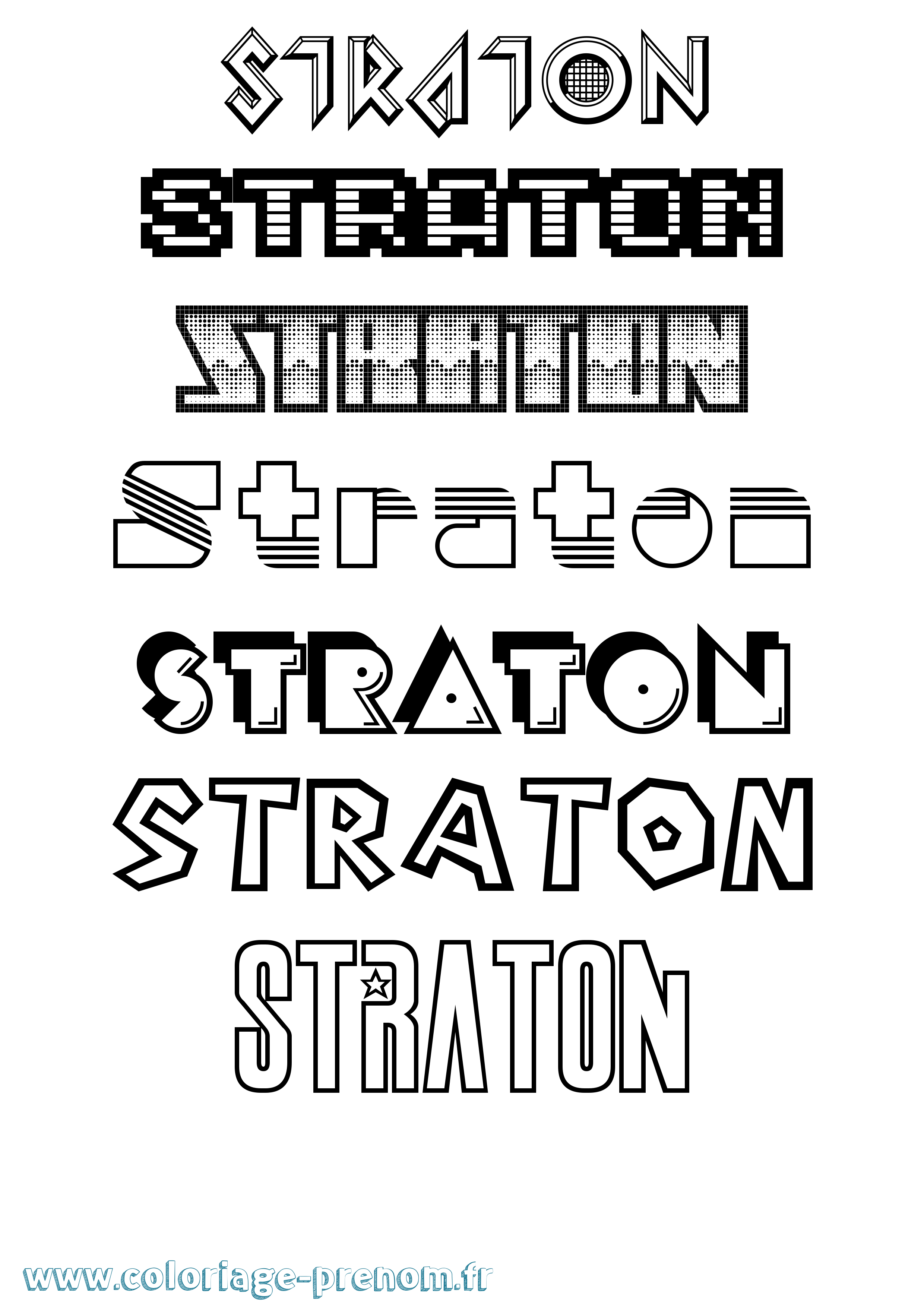 Coloriage Straton Jeux Vidéos Coloriage prénom Straton Jeux Vidéos