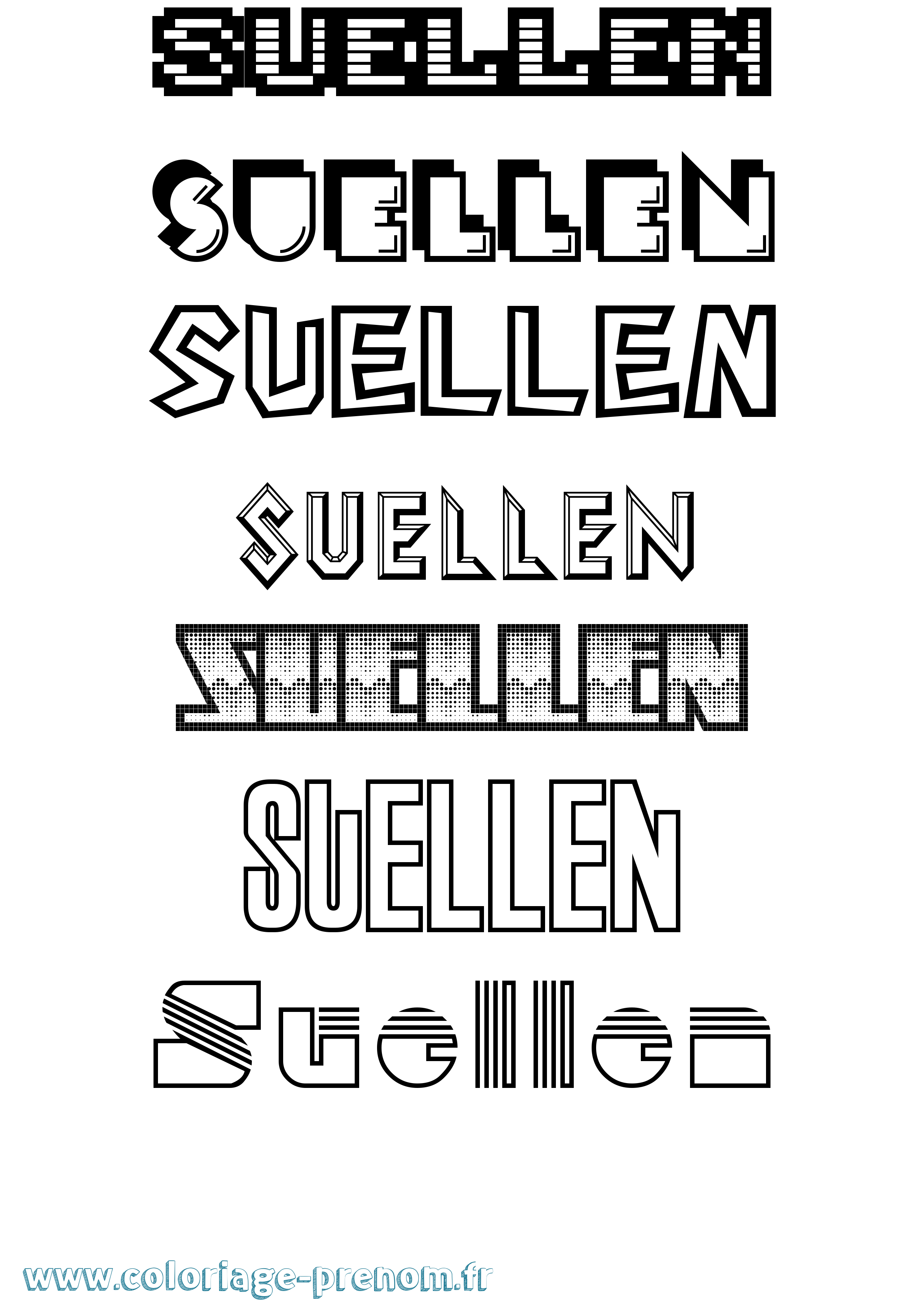 Coloriage Suellen Jeux Vidéos Coloriage prénom Suellen Jeux Vidéos