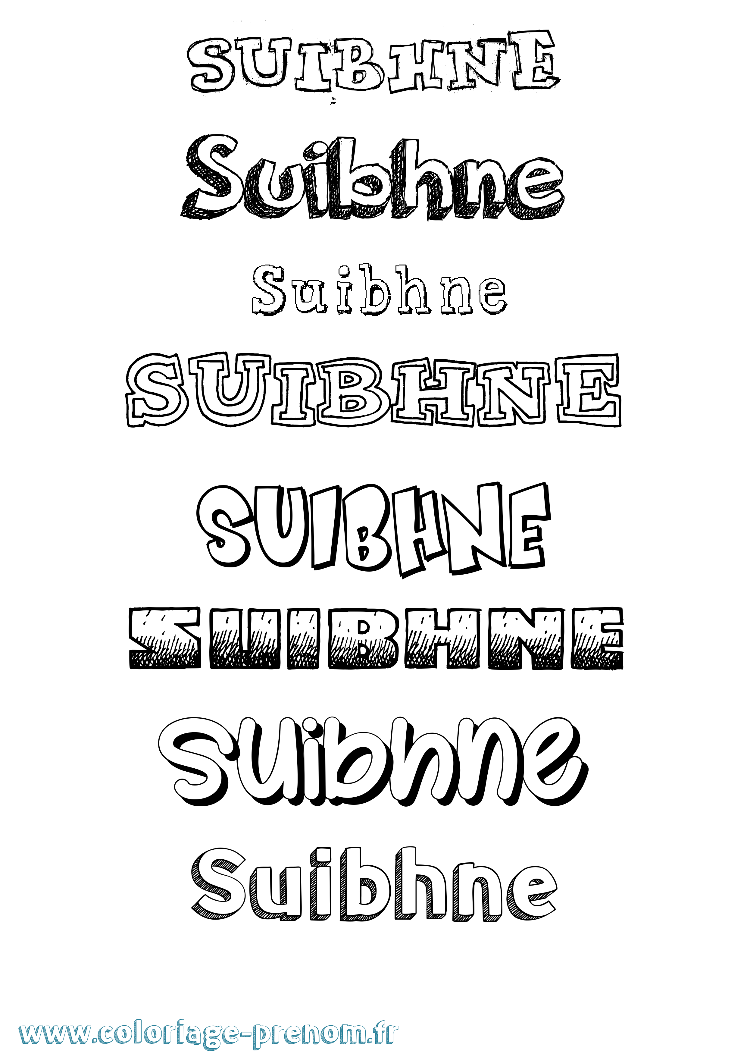 Coloriage Suibhne Dessiné Coloriage prénom Suibhne Dessiné