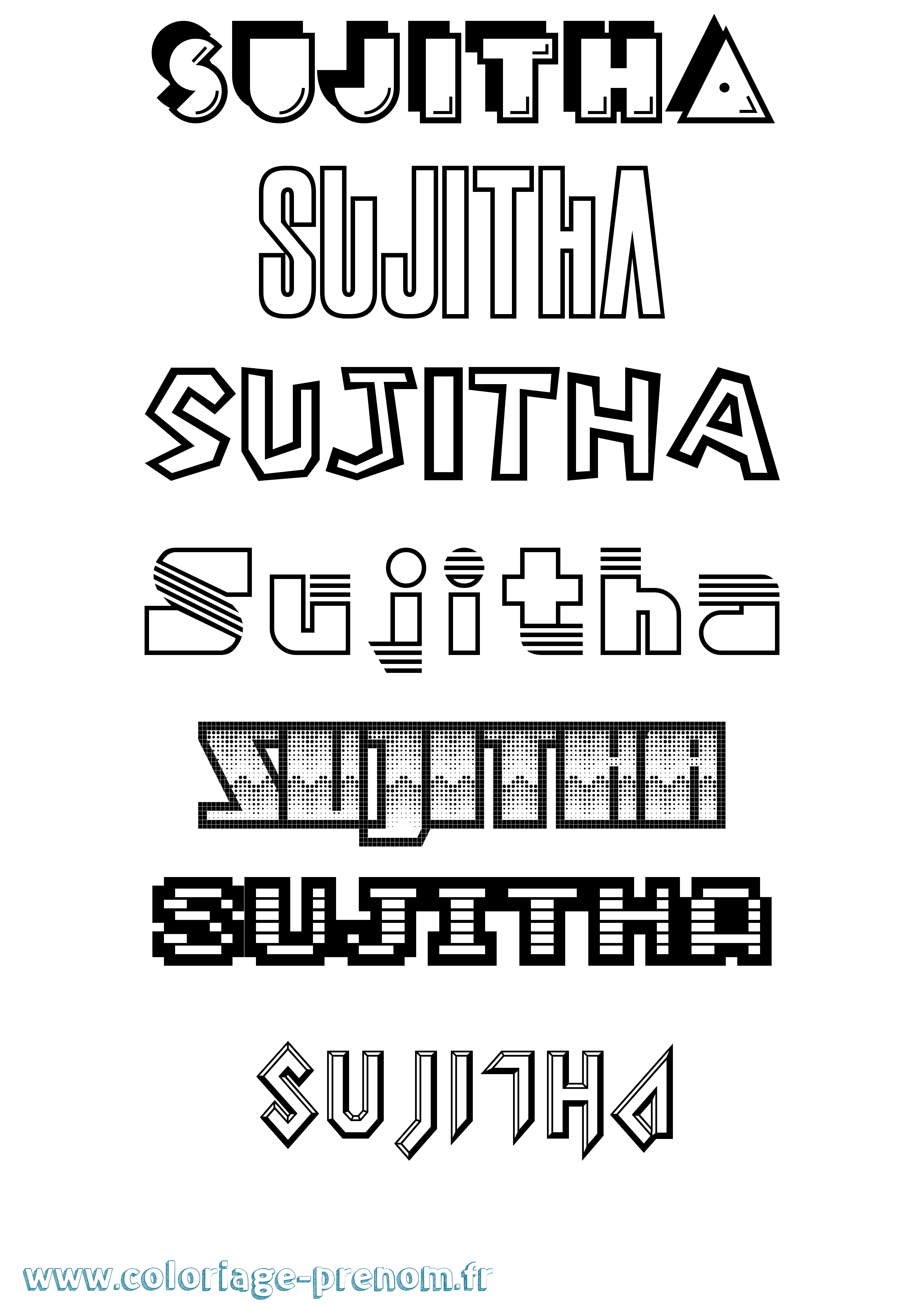 Coloriage Sujitha Jeux Vidéos Coloriage prénom Sujitha Jeux Vidéos