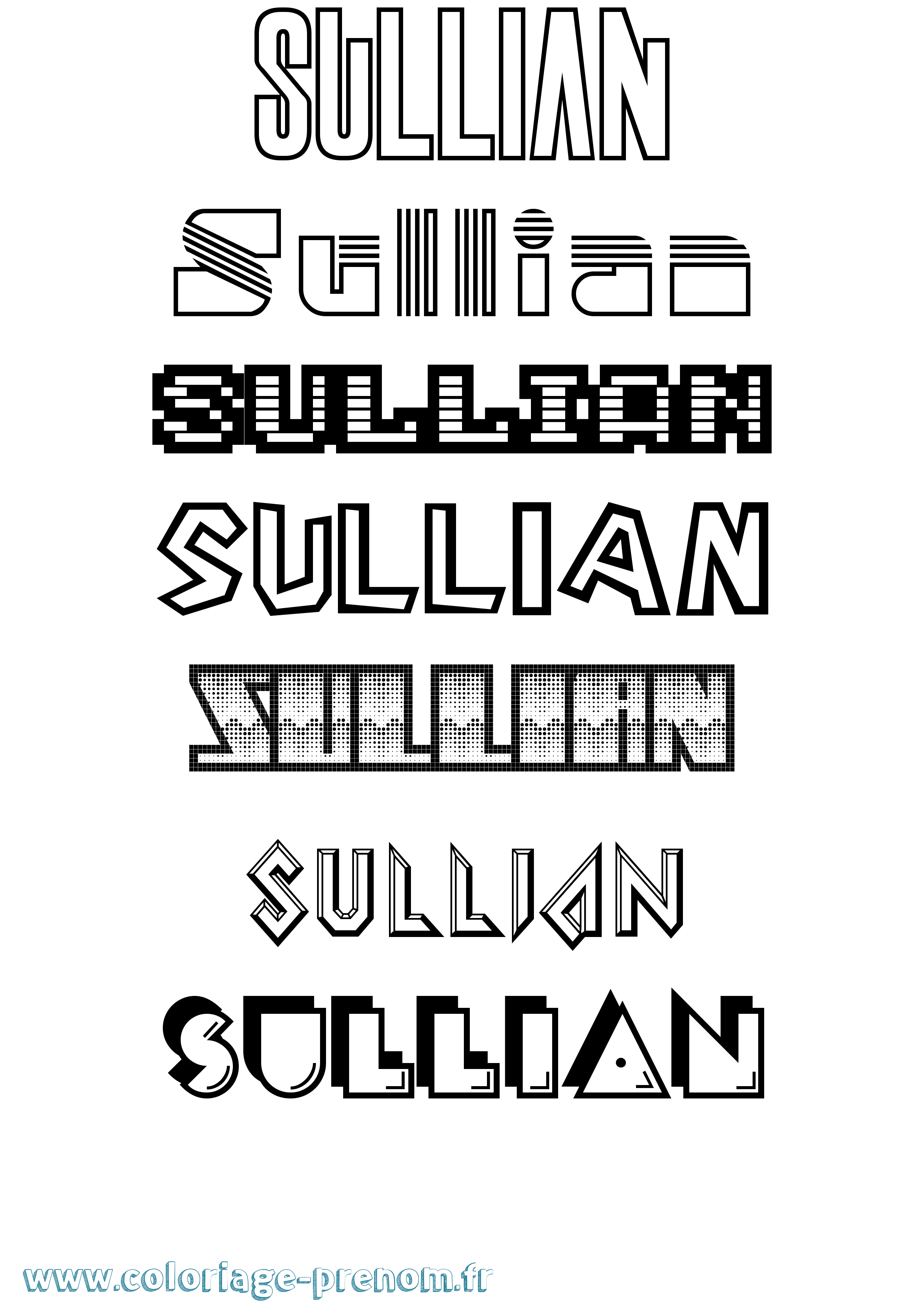Coloriage Sullian Jeux Vidéos Coloriage prénom Sullian Jeux Vidéos