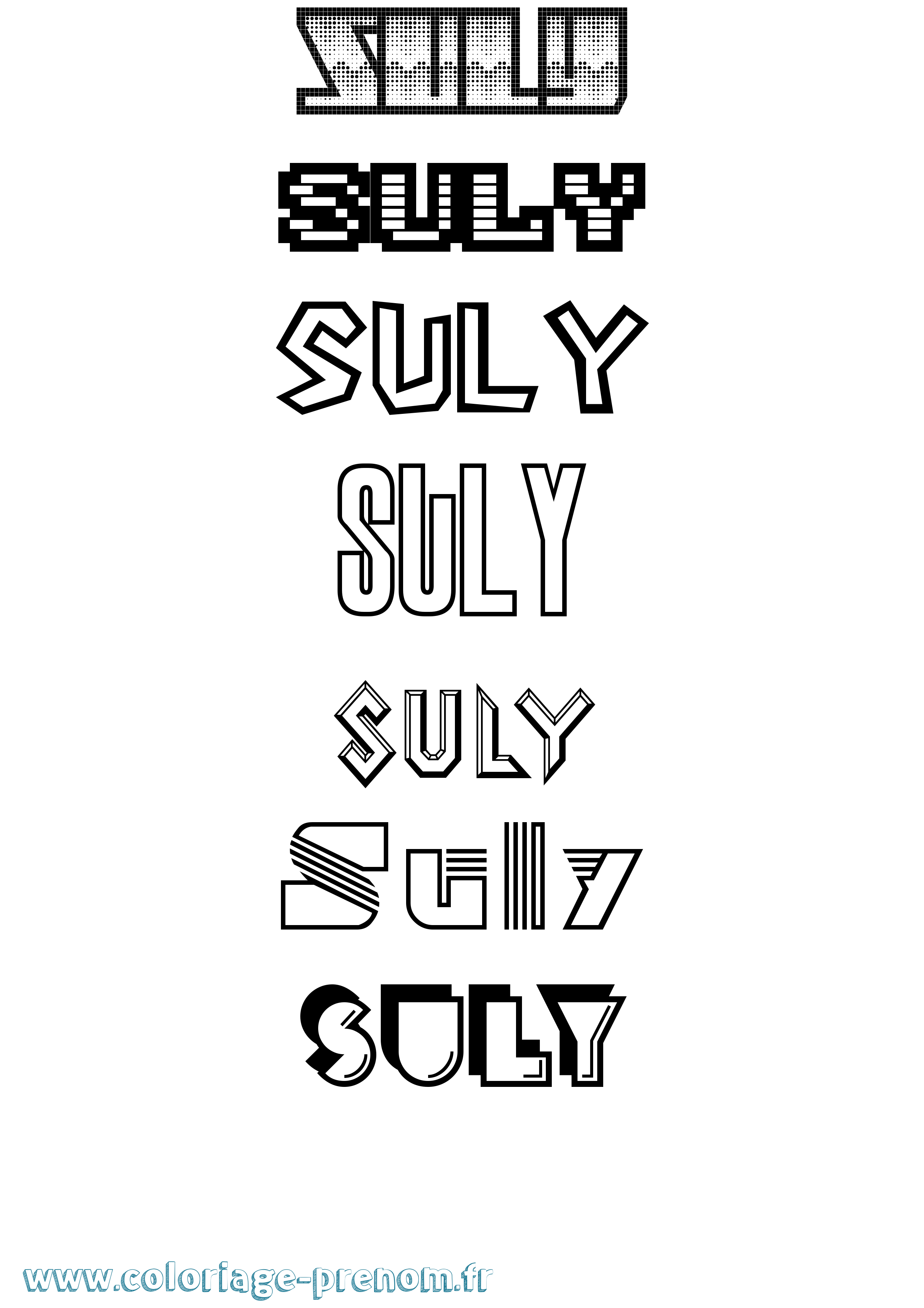 Coloriage Suly Jeux Vidéos Coloriage prénom Suly Jeux Vidéos
