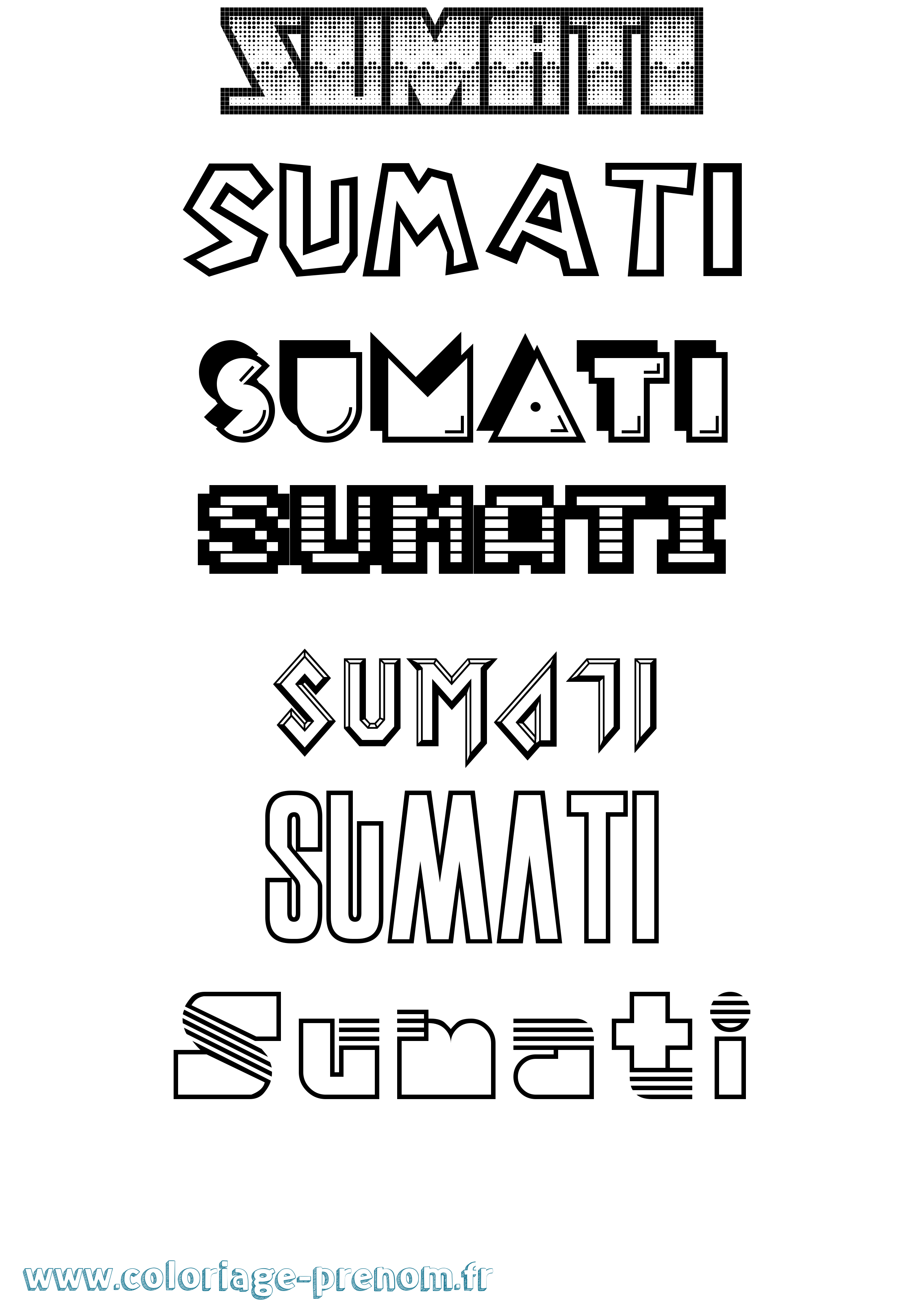 Coloriage Sumati Jeux Vidéos Coloriage prénom Sumati Jeux Vidéos