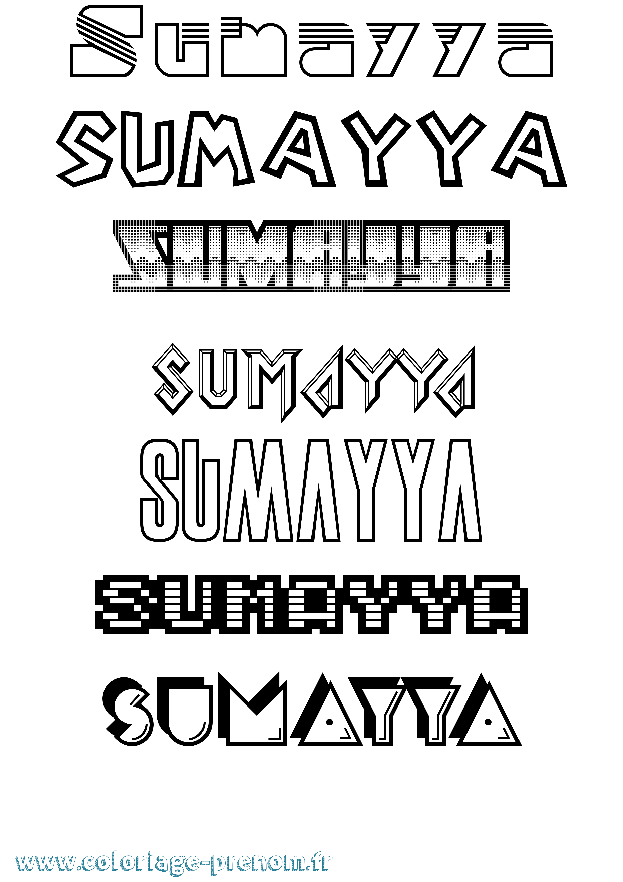 Coloriage Sumayya Jeux Vidéos Coloriage prénom Sumayya Jeux Vidéos