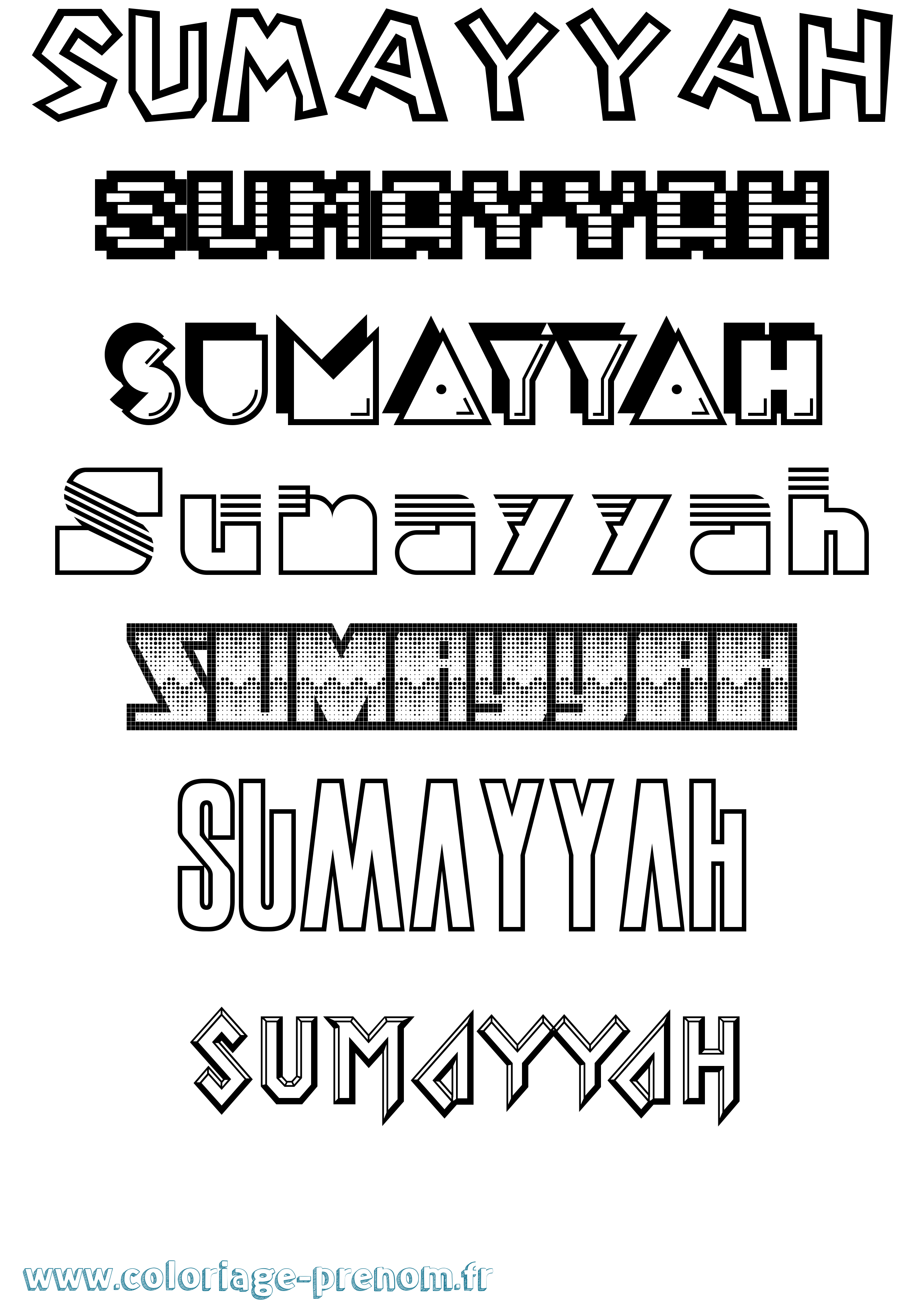 Coloriage Sumayyah Jeux Vidéos Coloriage prénom Sumayyah Jeux Vidéos