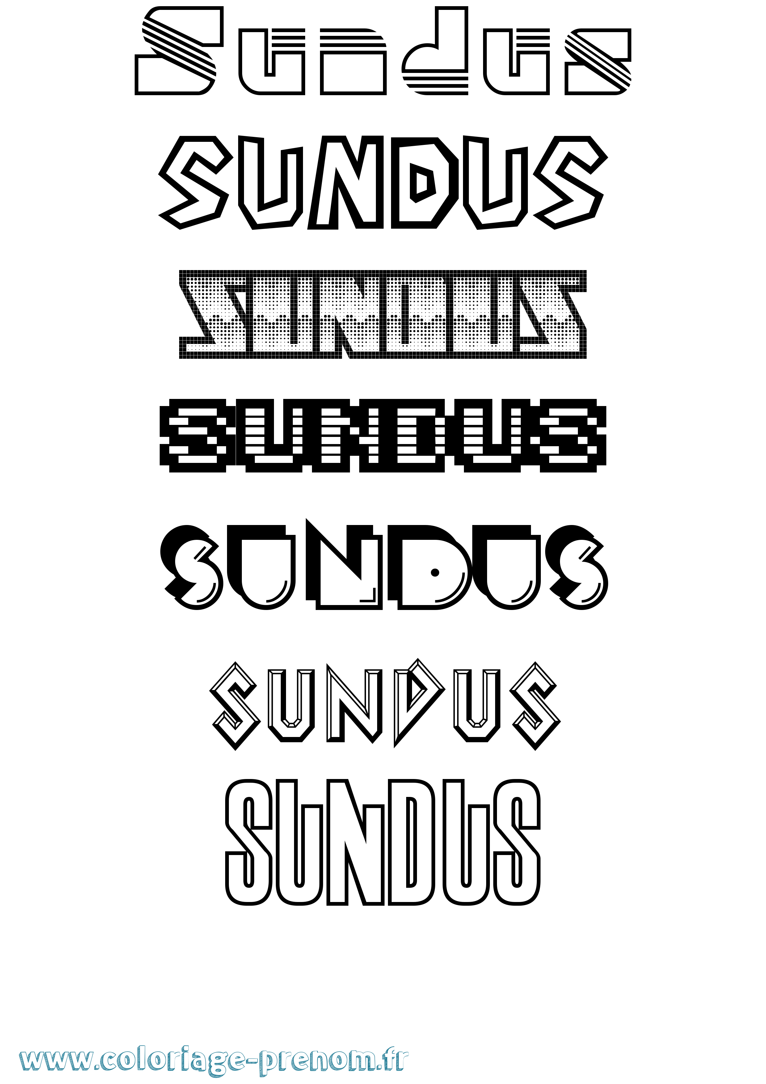 Coloriage Sundus Jeux Vidéos Coloriage prénom Sundus Jeux Vidéos