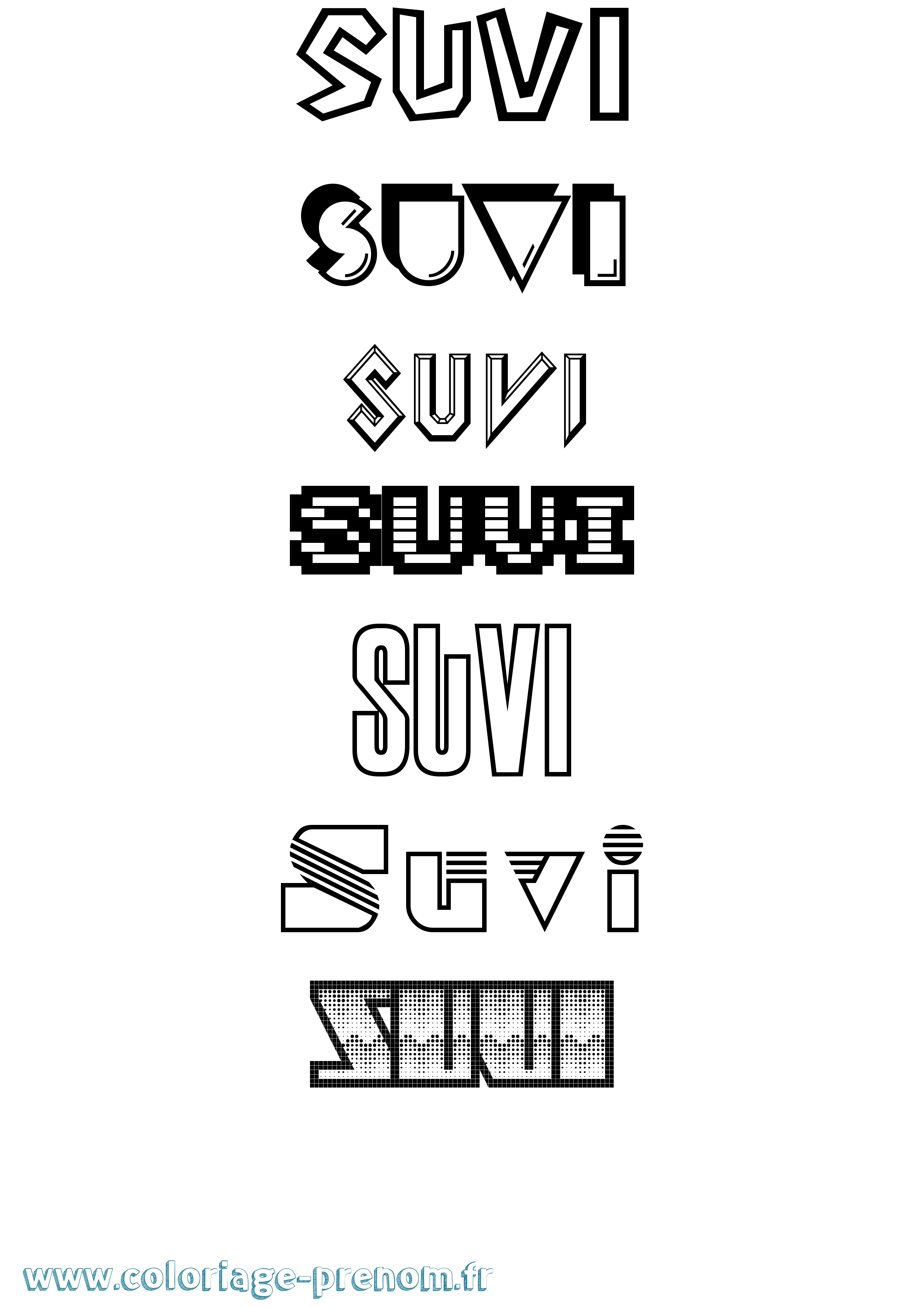 Coloriage Suvi Jeux Vidéos Coloriage prénom Suvi Jeux Vidéos