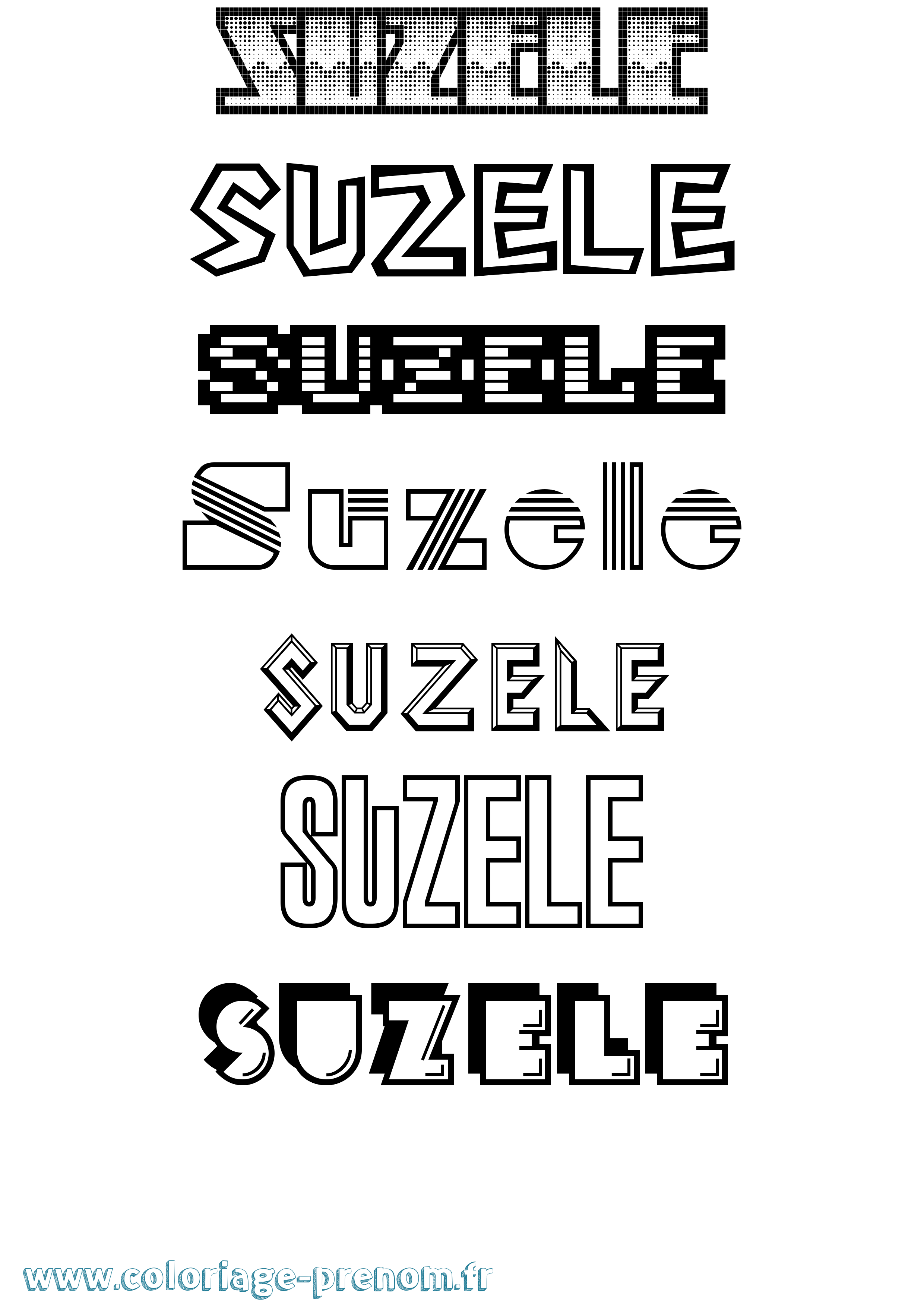 Coloriage Suzele Jeux Vidéos Coloriage prénom Suzele Jeux Vidéos