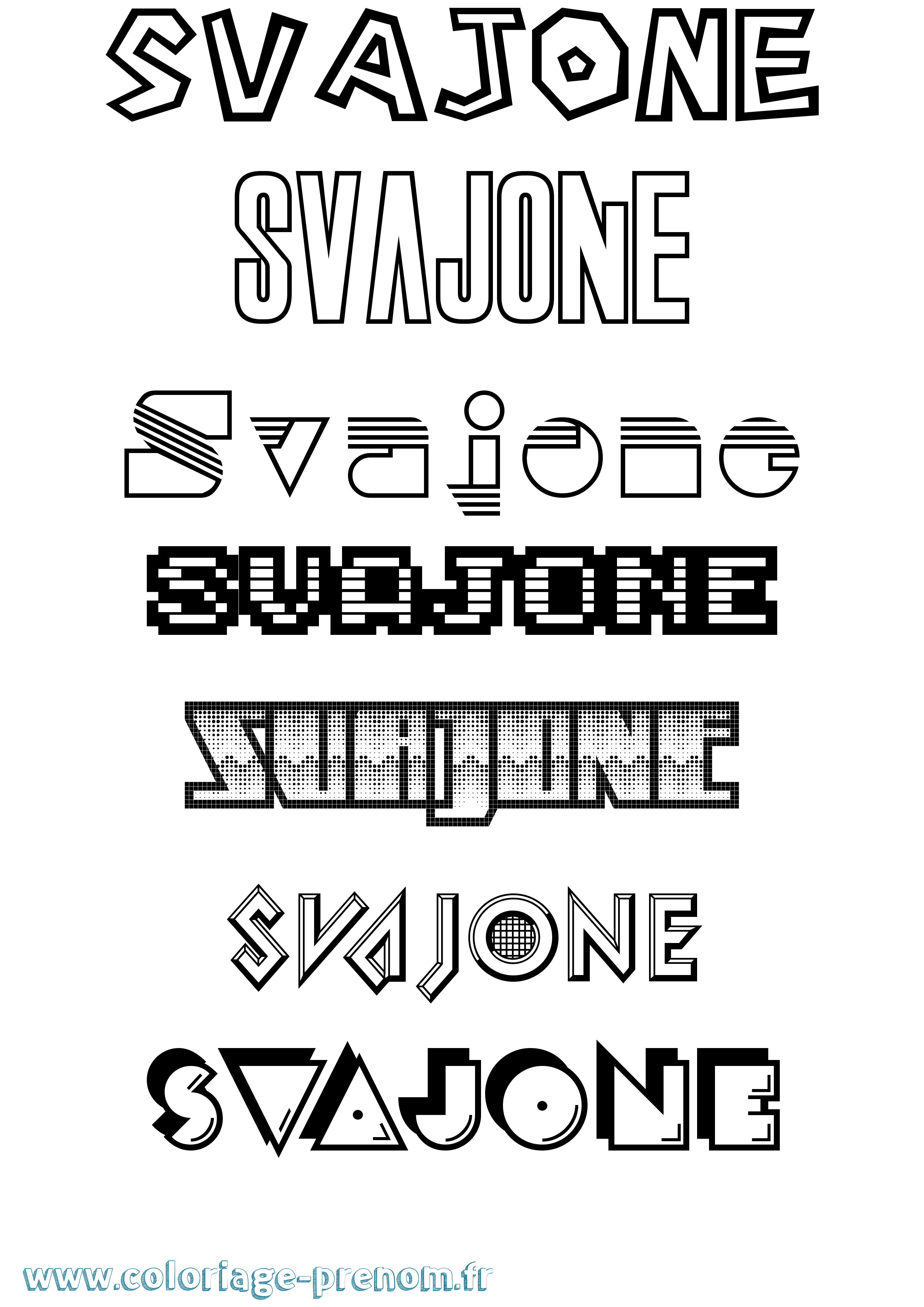 Coloriage Svajone Jeux Vidéos Coloriage prénom Svajone Jeux Vidéos