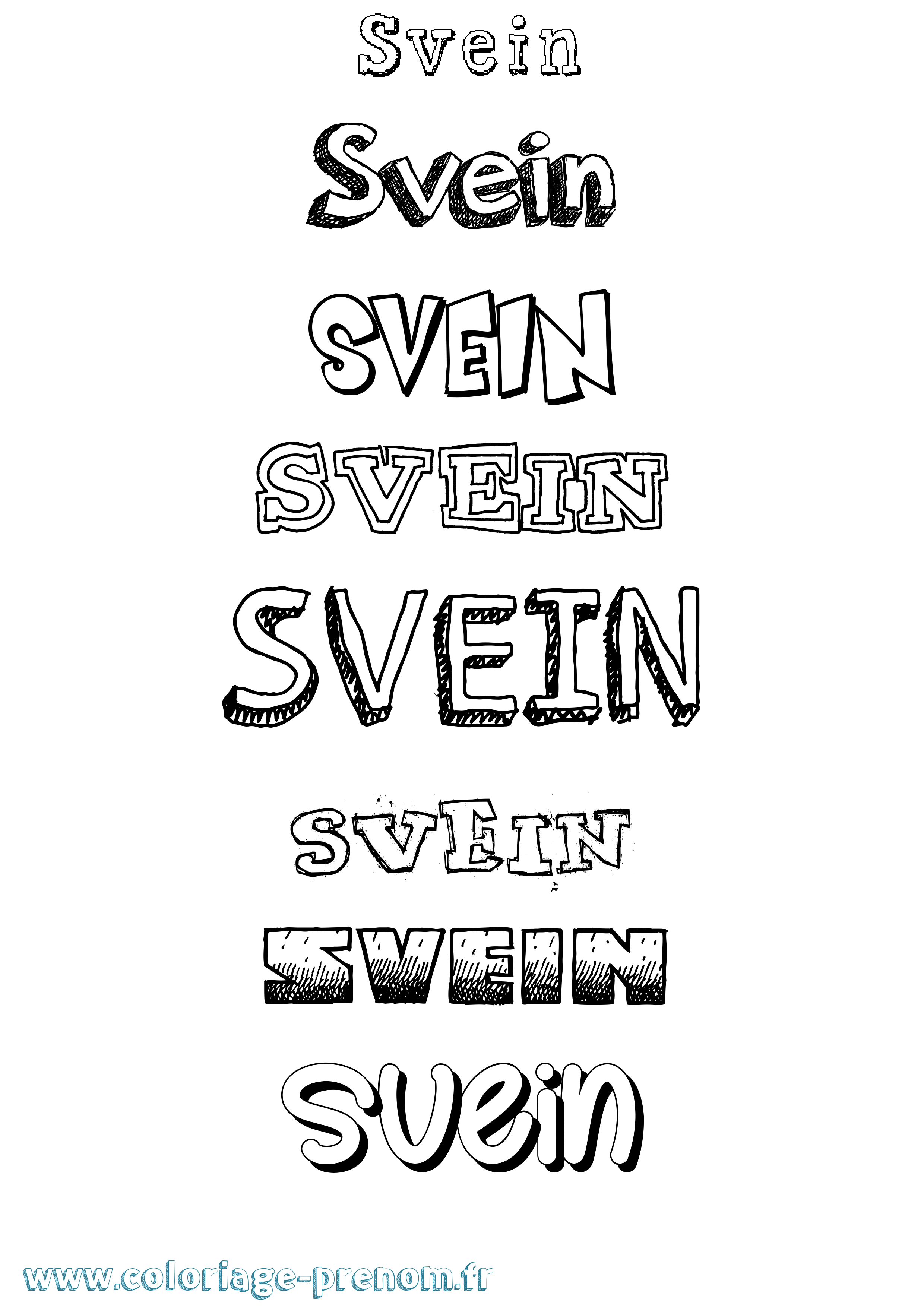 Coloriage Svein Dessiné Coloriage prénom Svein Dessiné