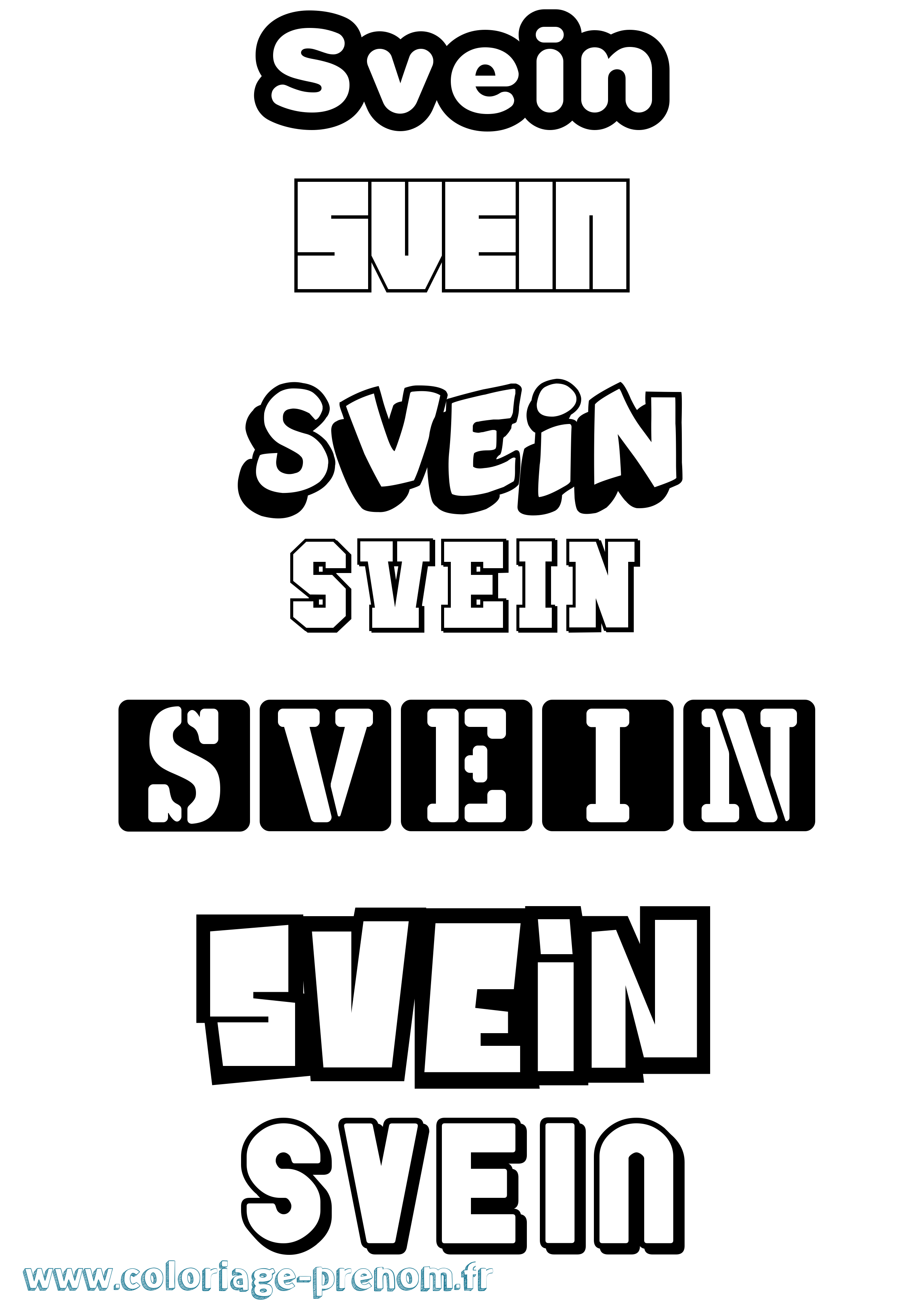 Coloriage Svein Simple Coloriage prénom Svein Simple
