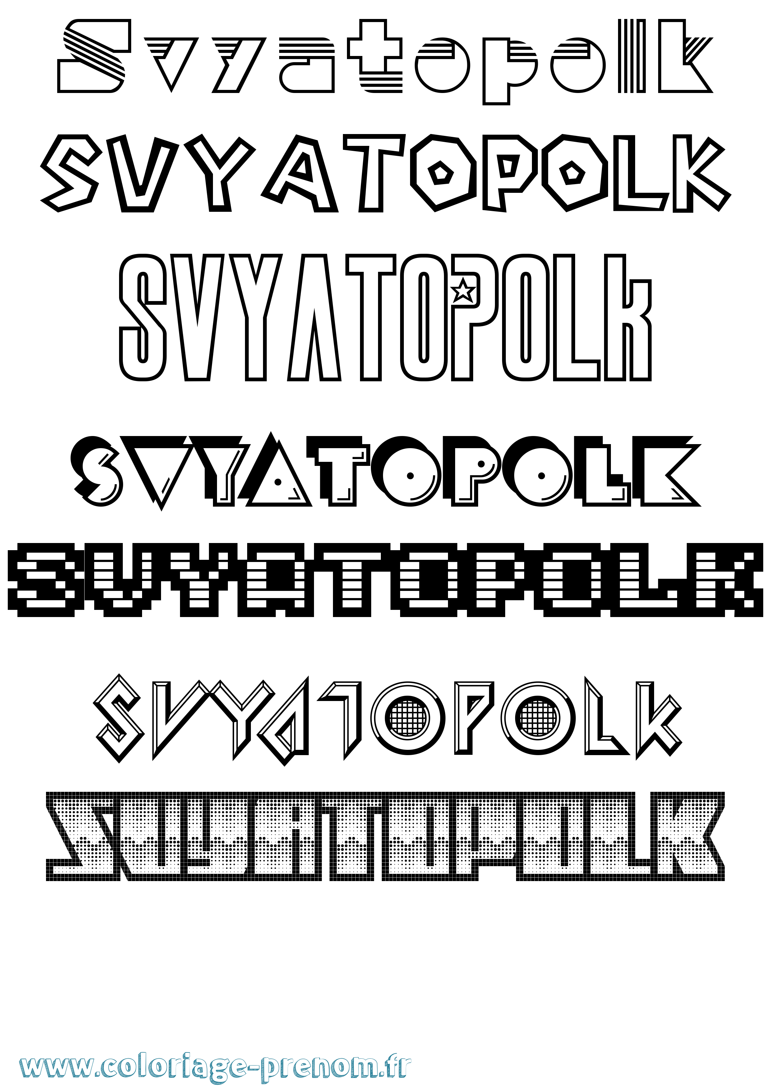 Coloriage Svyatopolk Jeux Vidéos Coloriage prénom Svyatopolk Jeux Vidéos