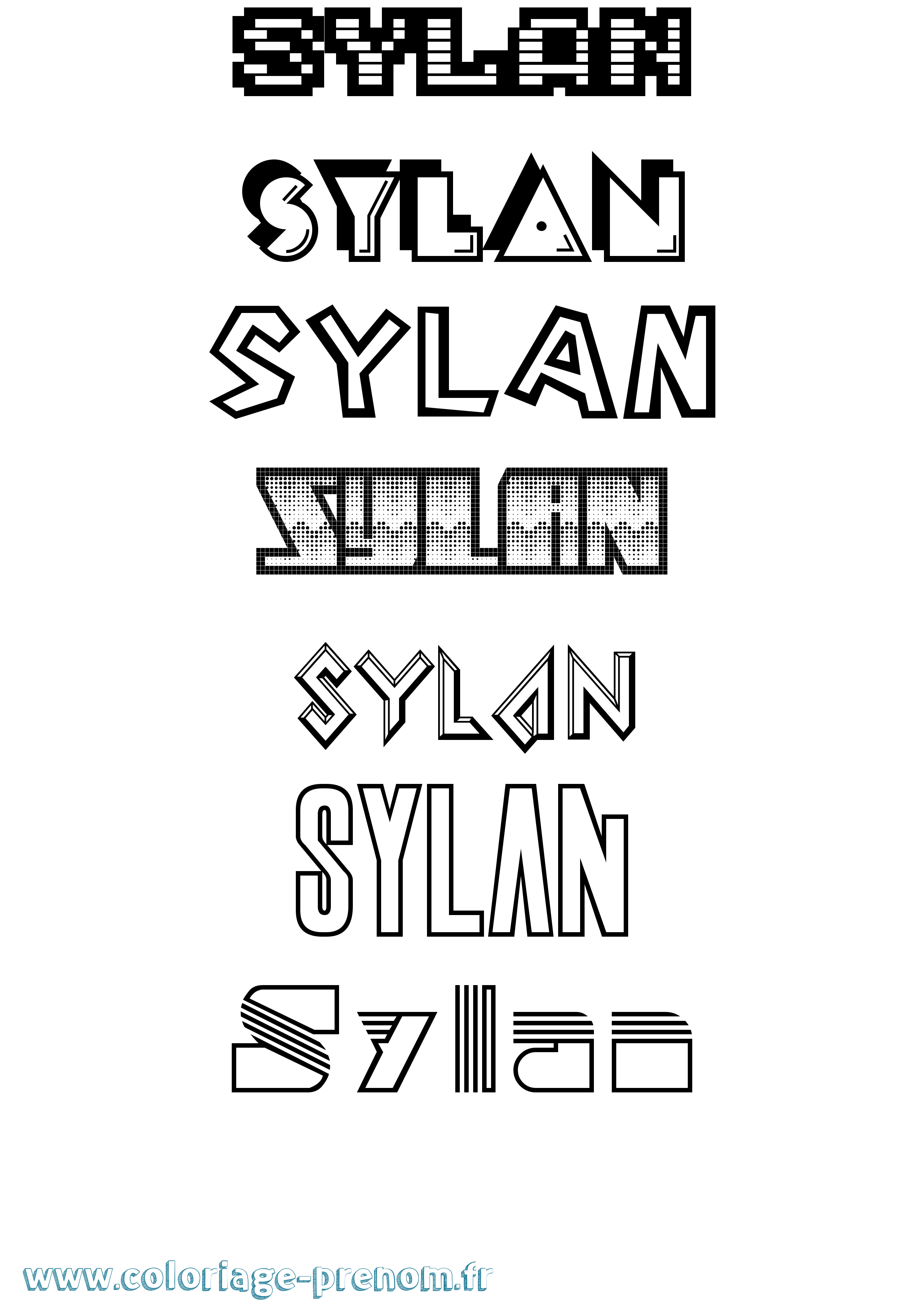 Coloriage Sylan Jeux Vidéos Coloriage prénom Sylan Jeux Vidéos