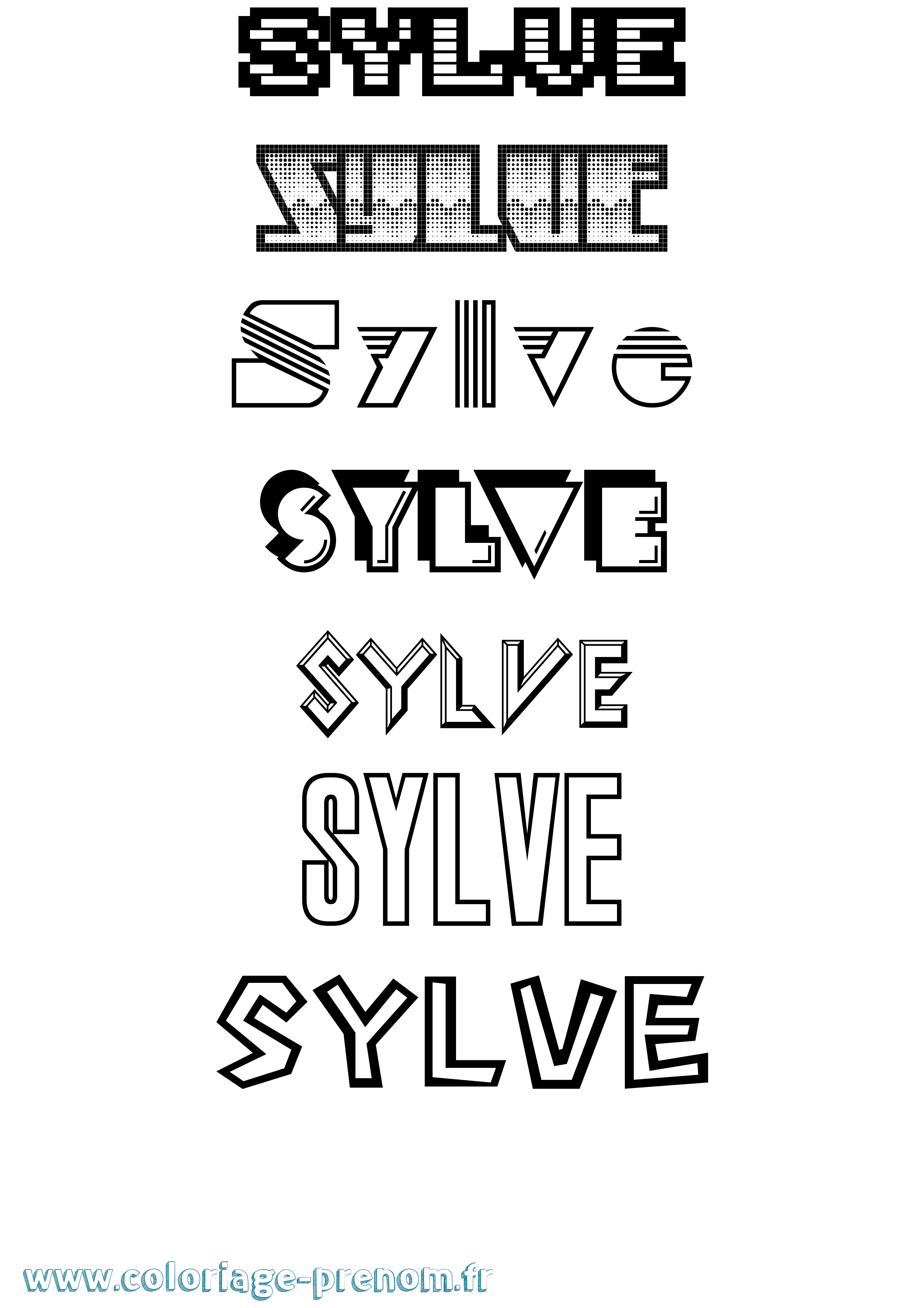 Coloriage Sylve Jeux Vidéos Coloriage prénom Sylve Jeux Vidéos