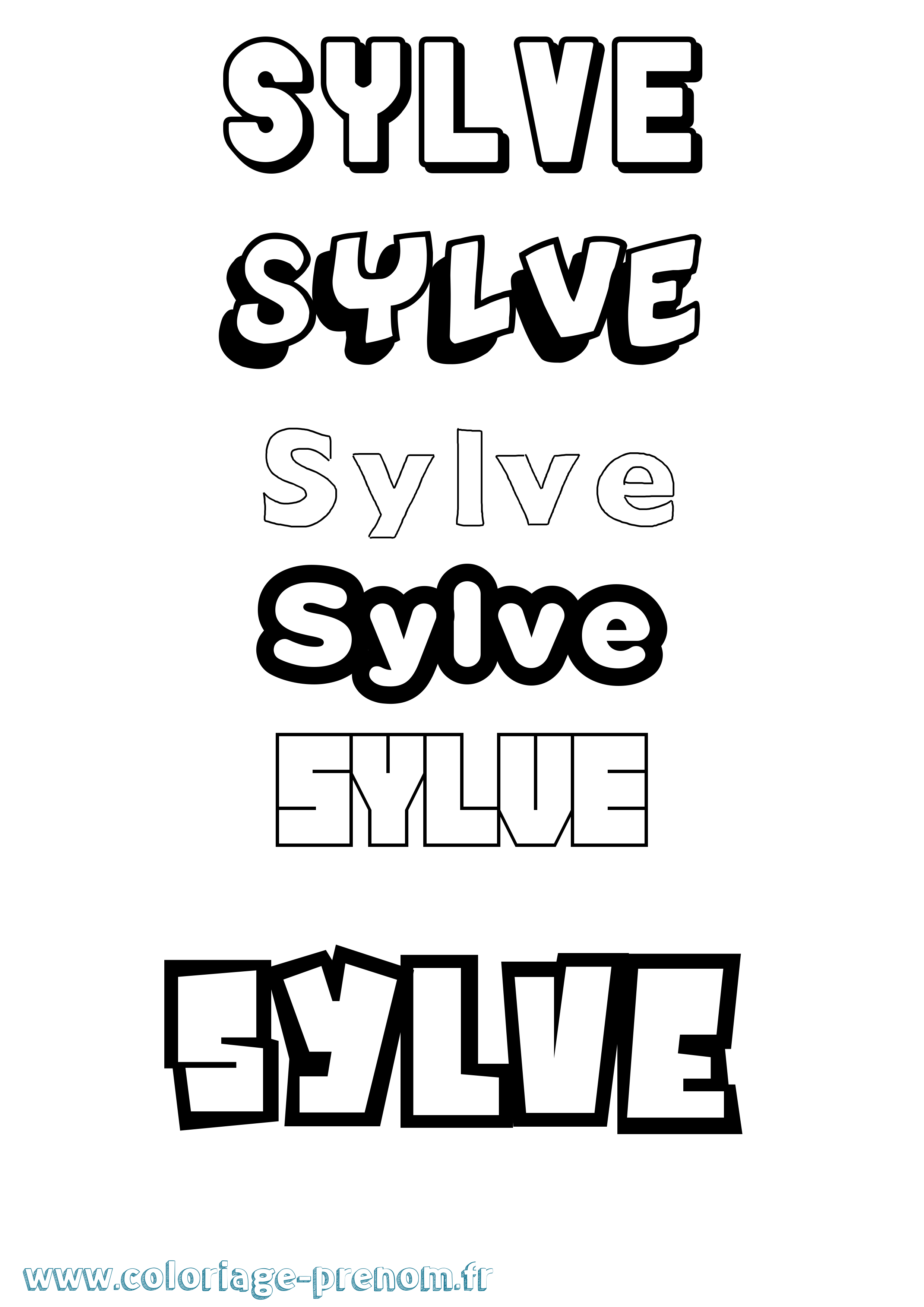 Coloriage Sylve Simple Coloriage prénom Sylve Simple