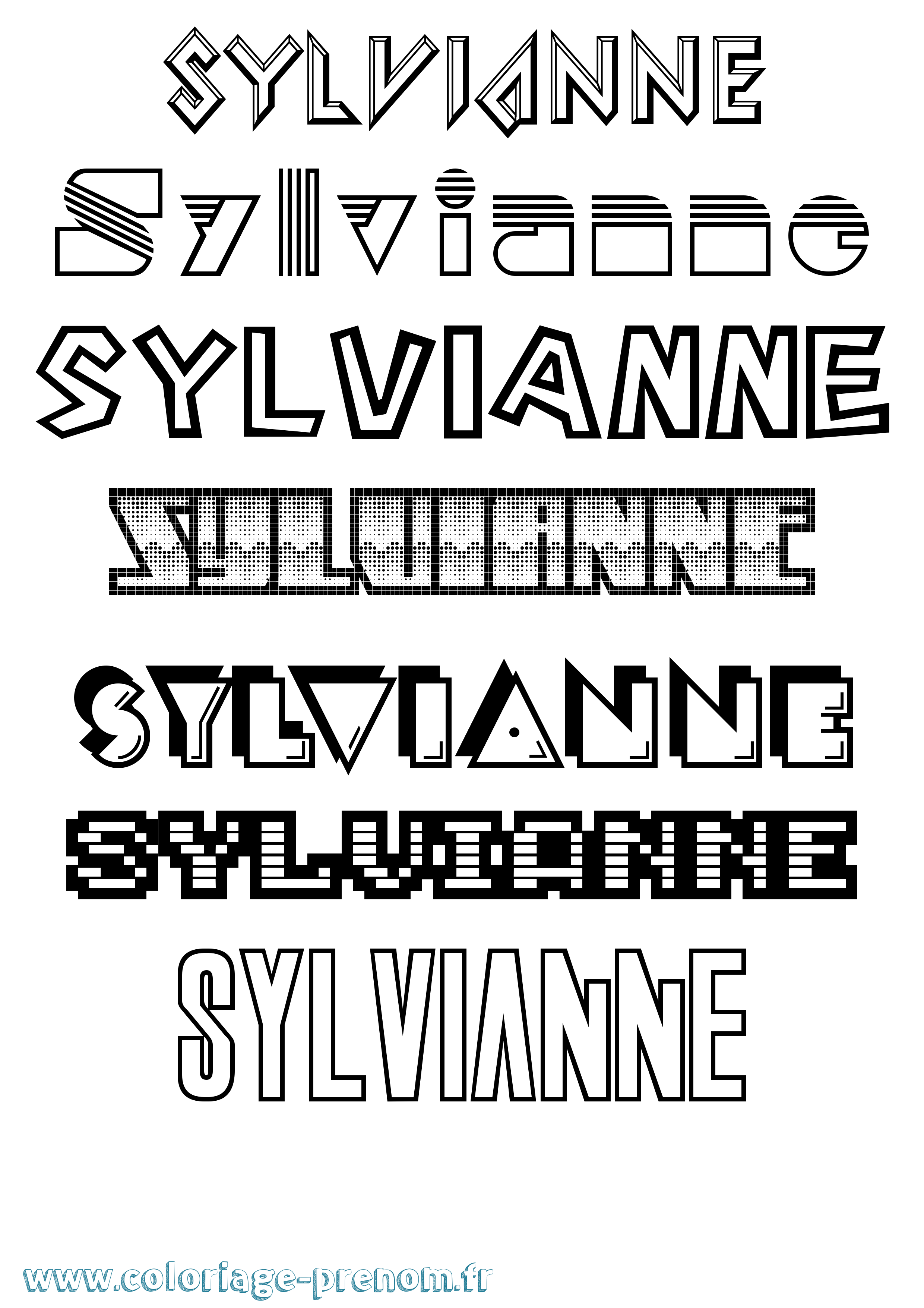 Coloriage Sylvianne Jeux Vidéos Coloriage prénom Sylvianne Jeux Vidéos