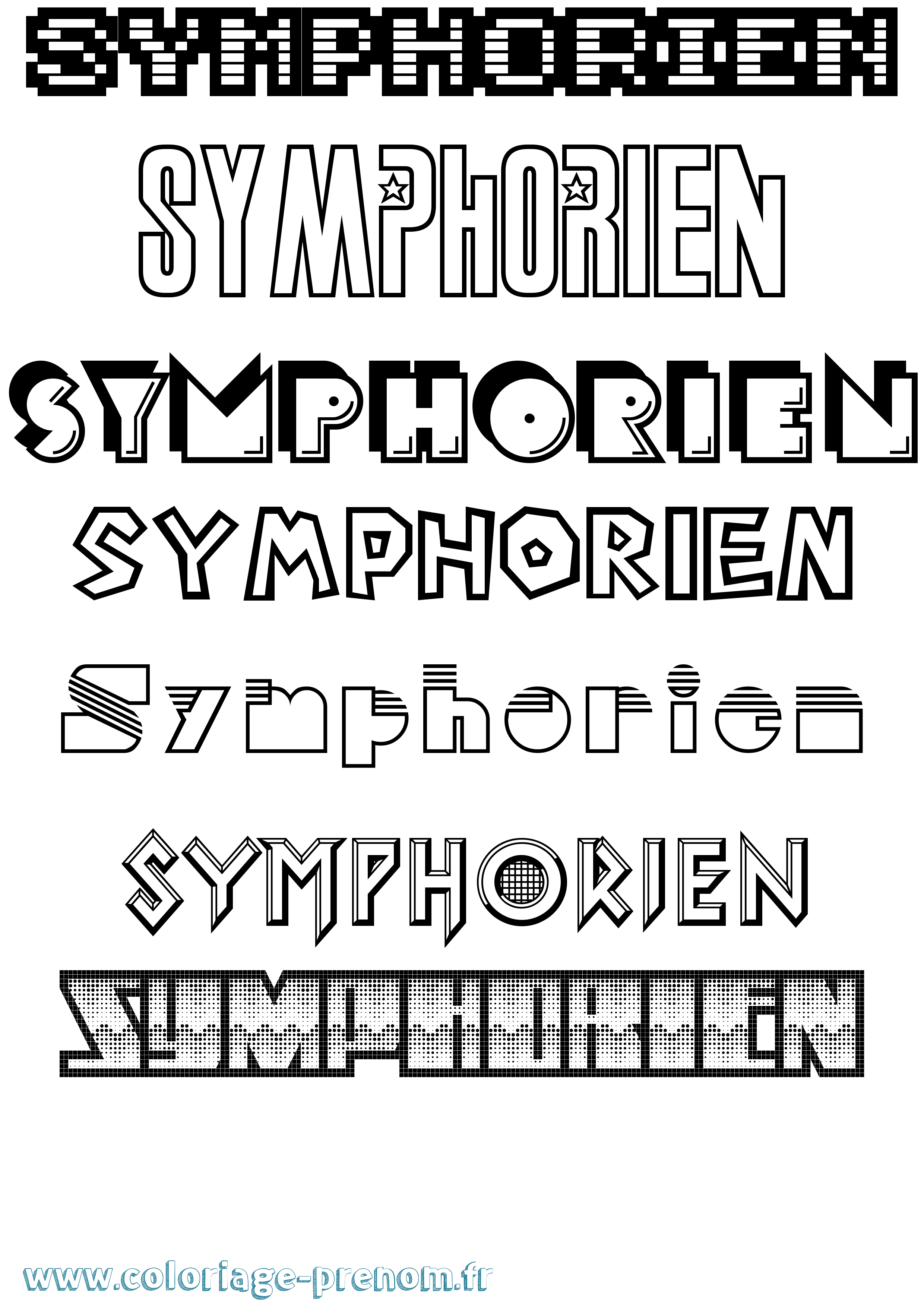 Coloriage Symphorien Jeux Vidéos Coloriage prénom Symphorien Jeux Vidéos